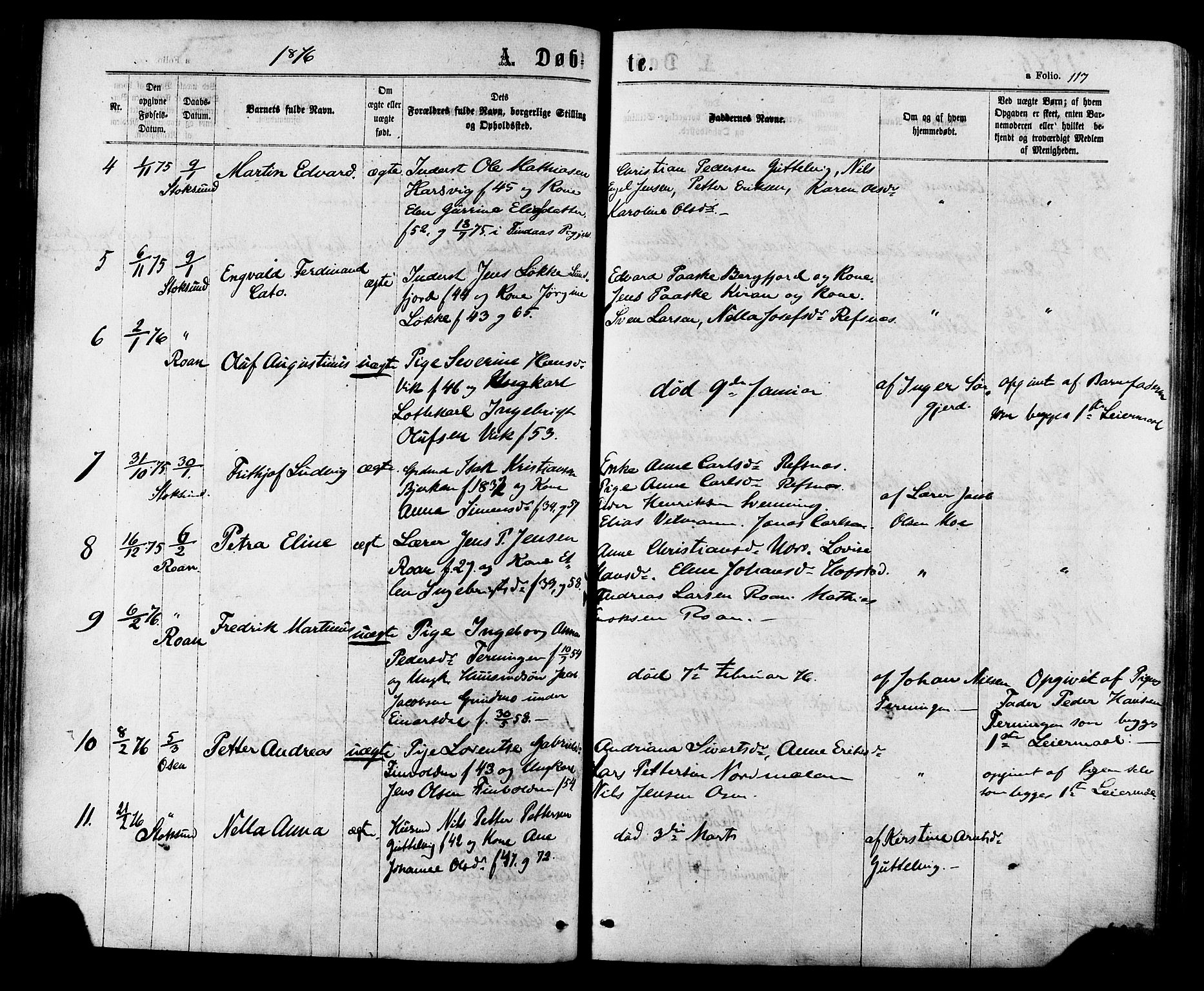 Ministerialprotokoller, klokkerbøker og fødselsregistre - Sør-Trøndelag, SAT/A-1456/657/L0706: Parish register (official) no. 657A07, 1867-1878, p. 117