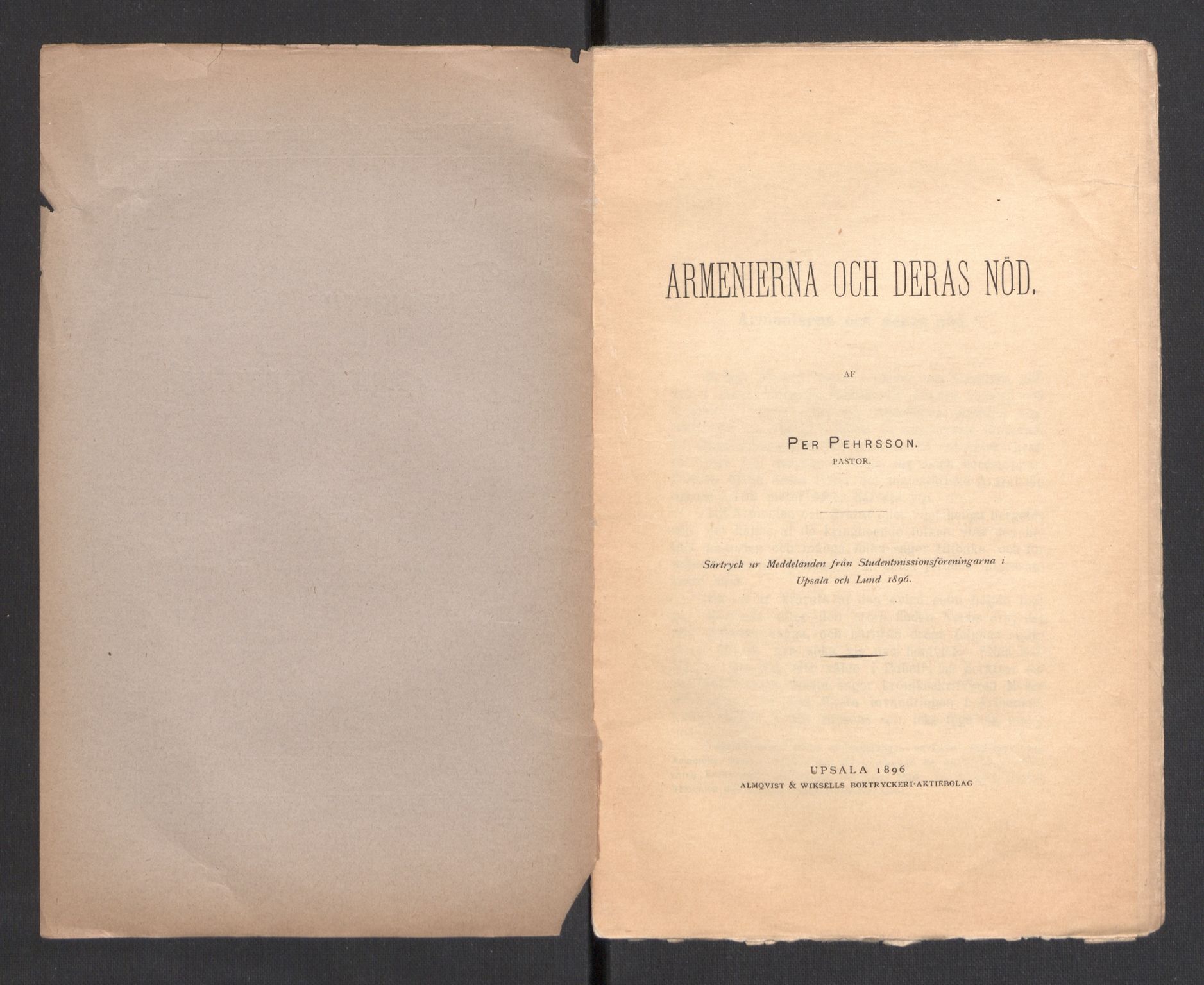 Kvinnelige Misjonsarbeidere, AV/RA-PA-0699/F/Fj/L0032/0002: Diverse /  Mindre  småskrifter, trykksaker, om Armenia, 1896-1905