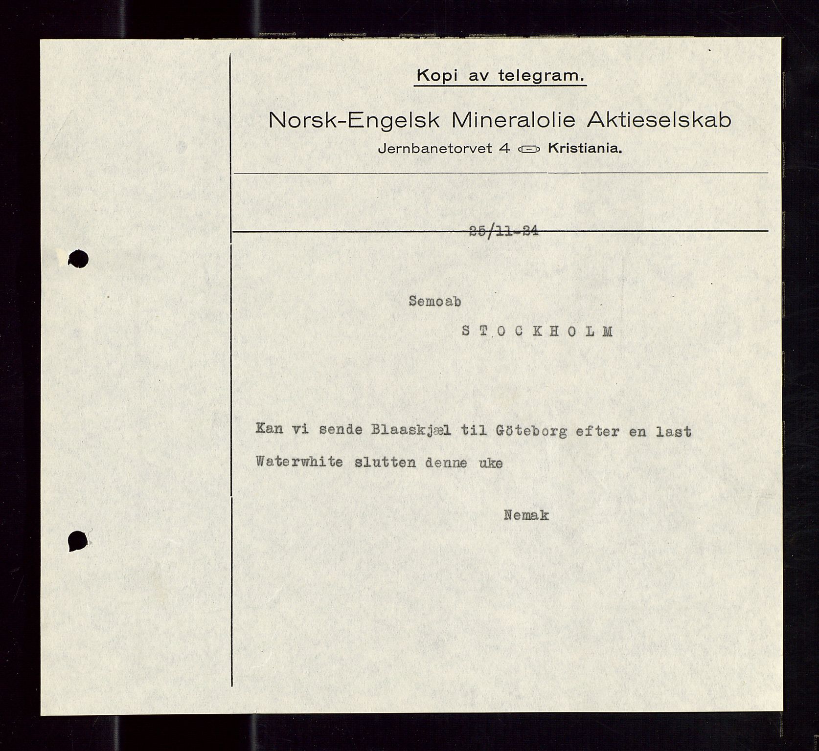 Pa 1521 - A/S Norske Shell, SAST/A-101915/E/Ea/Eaa/L0013: Sjefskorrespondanse, 1924, p. 194