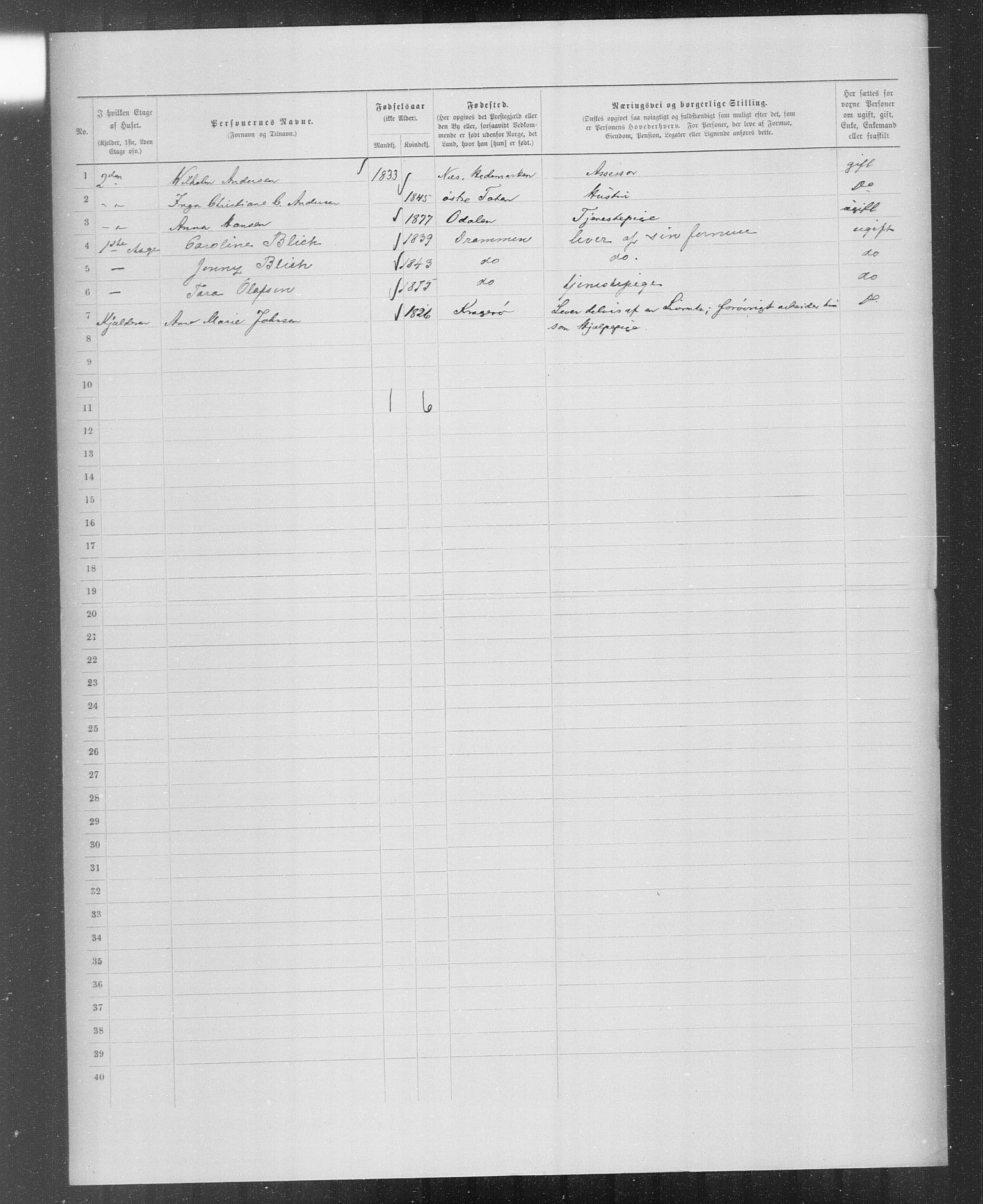 OBA, Municipal Census 1899 for Kristiania, 1899, p. 6150