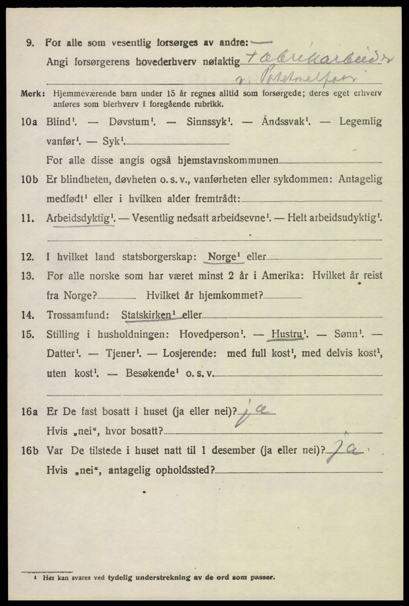 SAH, 1920 census for Furnes, 1920, p. 7104