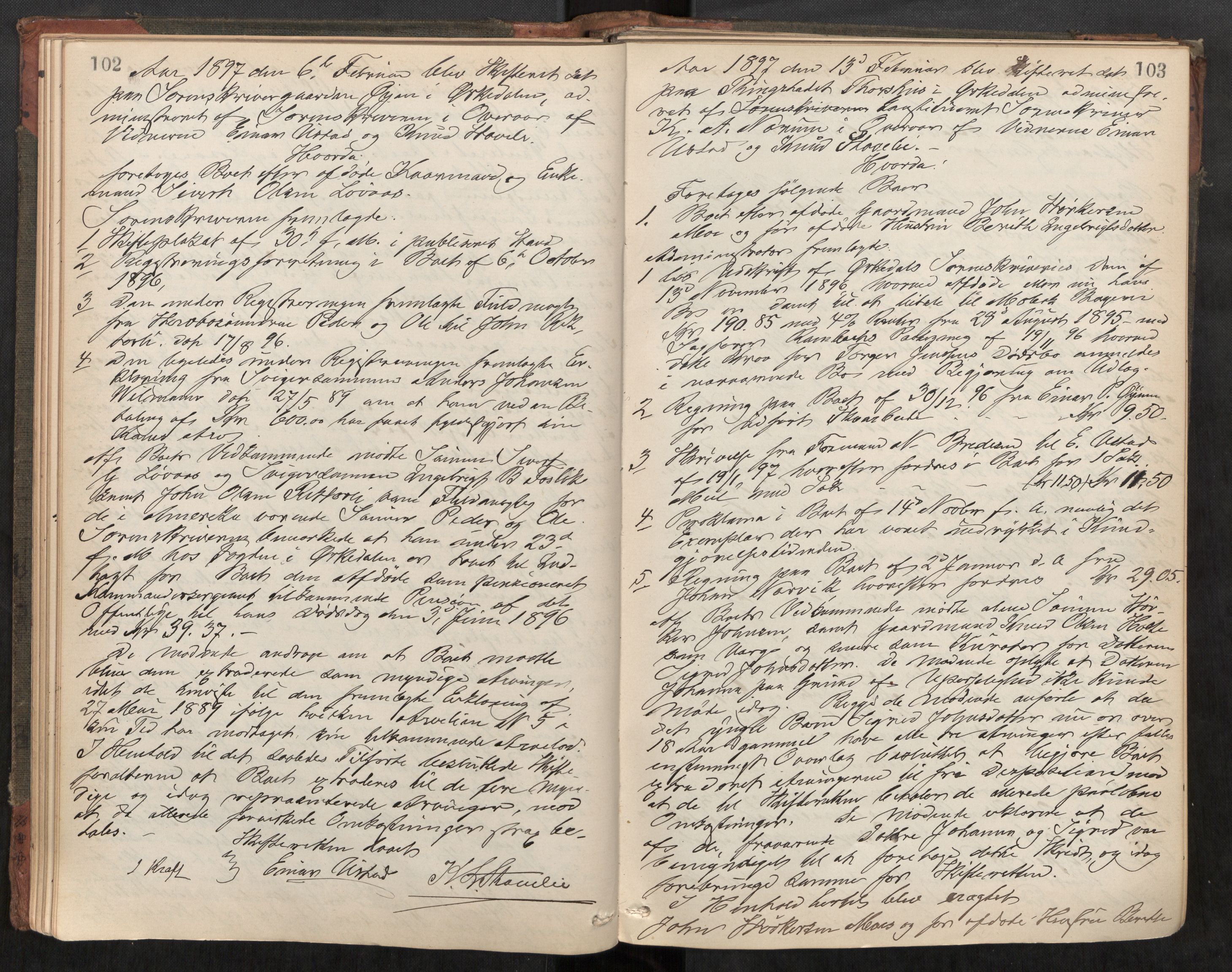 Orkdal sorenskriveri, AV/SAT-A-4169/1/3/3B/L0010: Skiftebehandlingsprotokoll, 1896-1910, p. 102-103
