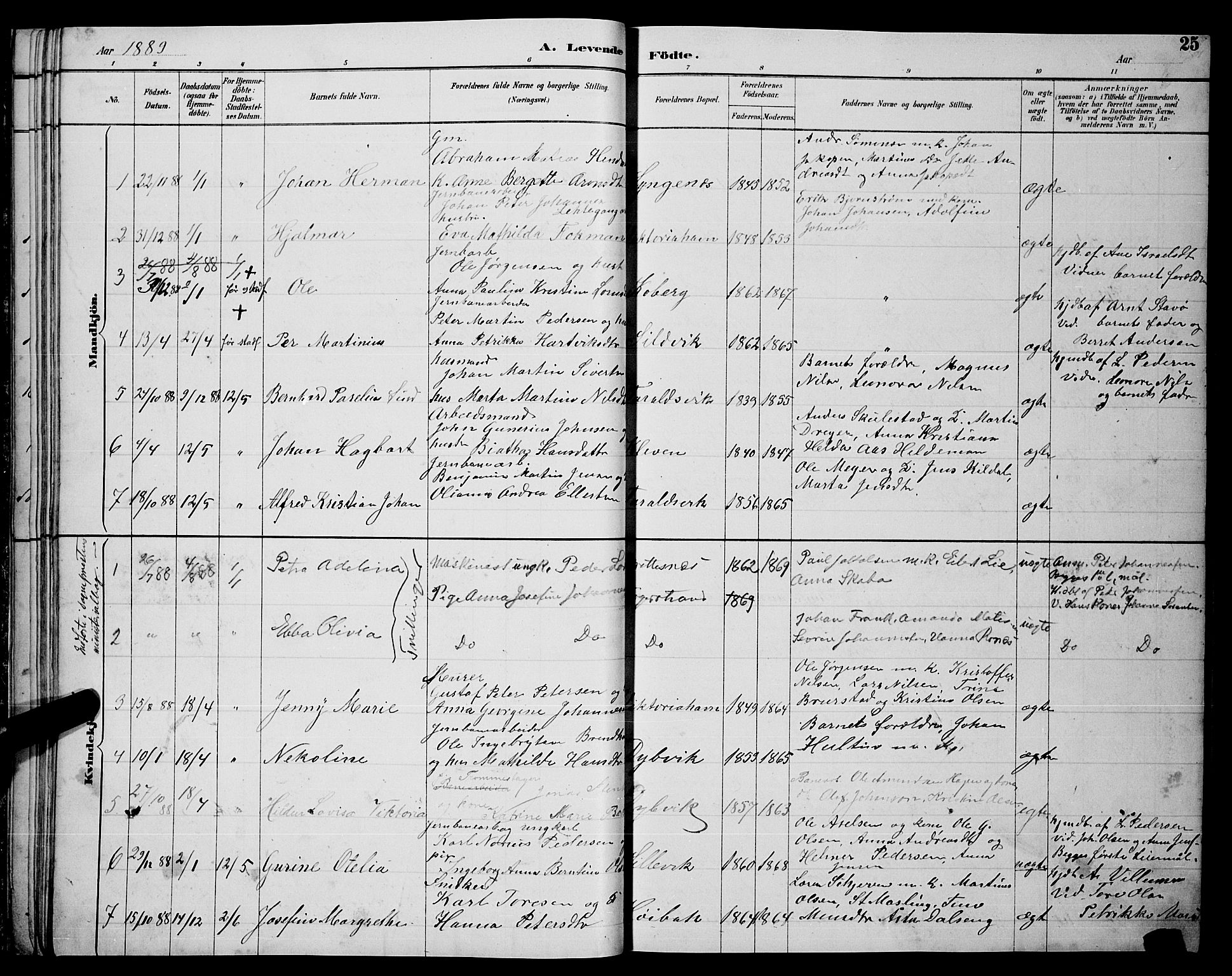 Ministerialprotokoller, klokkerbøker og fødselsregistre - Nordland, AV/SAT-A-1459/866/L0952: Parish register (copy) no. 866C01, 1886-1899, p. 25