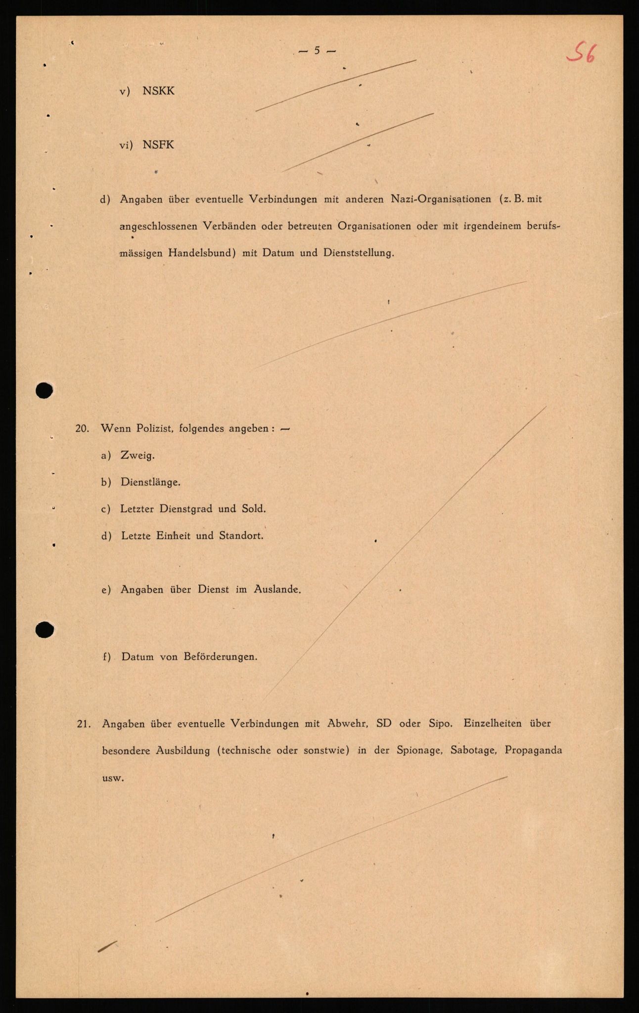 Forsvaret, Forsvarets overkommando II, AV/RA-RAFA-3915/D/Db/L0040: CI Questionaires. Tyske okkupasjonsstyrker i Norge. Østerrikere., 1945-1946, p. 264