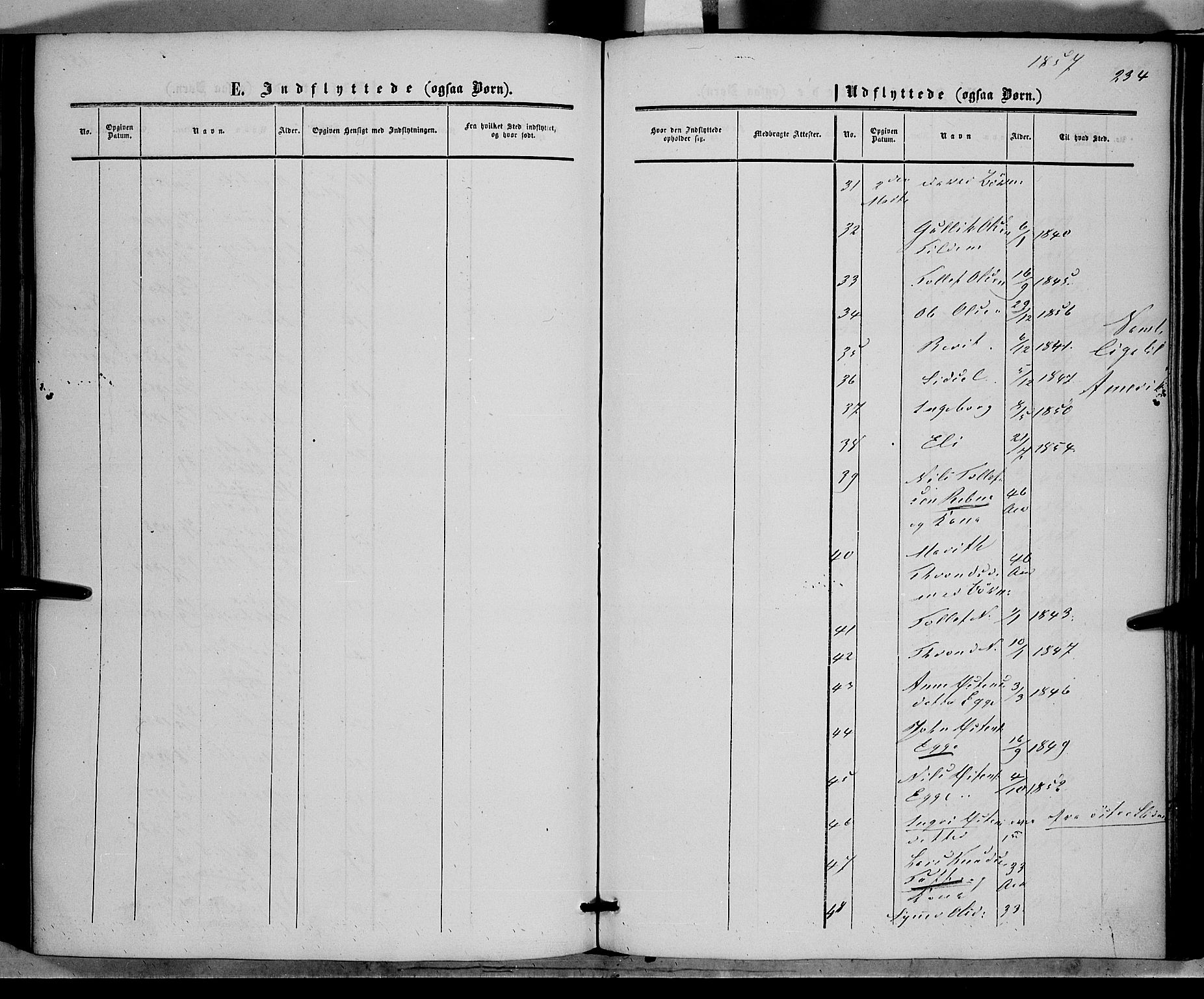 Vestre Slidre prestekontor, AV/SAH-PREST-136/H/Ha/Haa/L0002: Parish register (official) no. 2, 1856-1864, p. 234