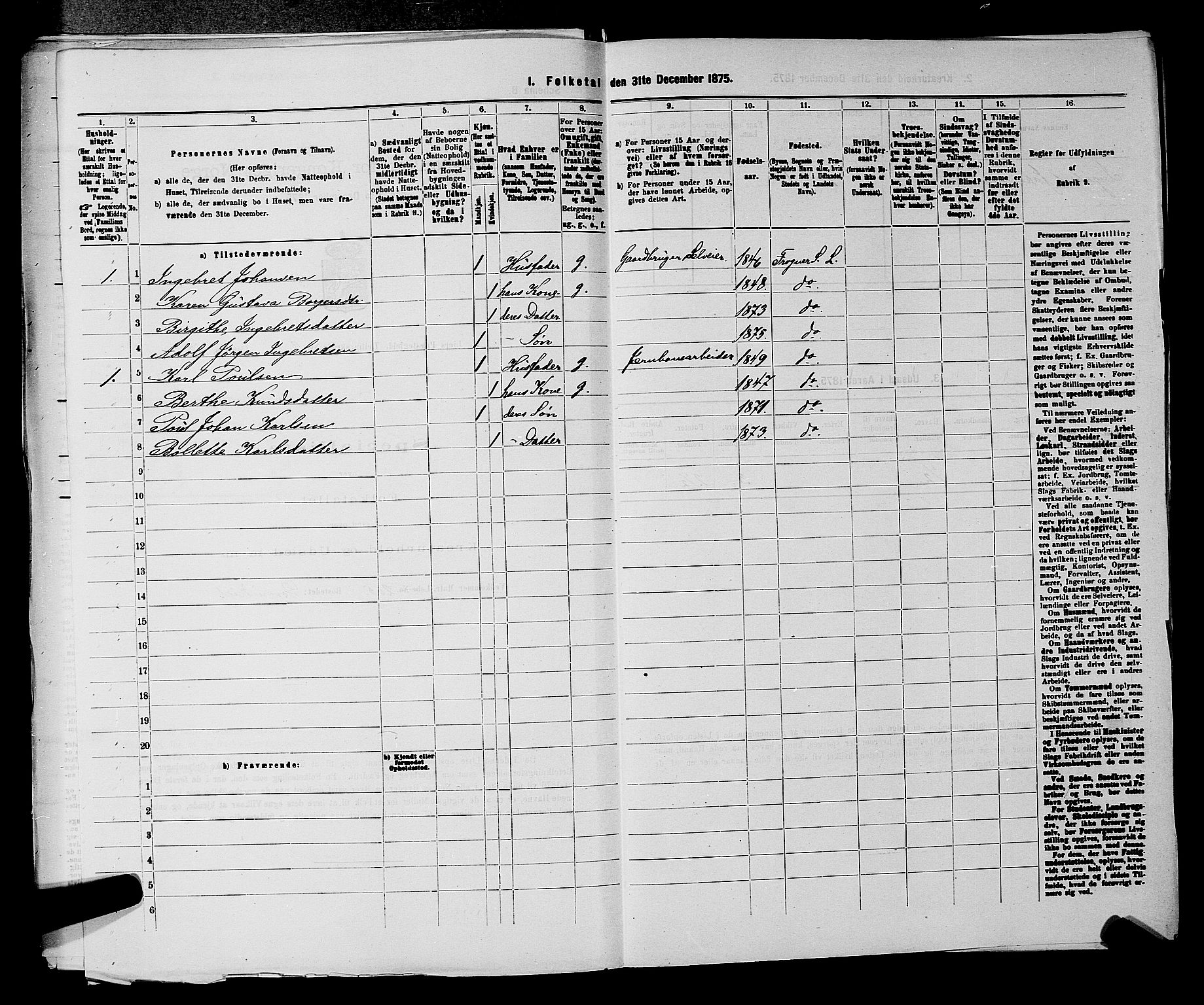 SAKO, 1875 census for 0626P Lier, 1875, p. 1602