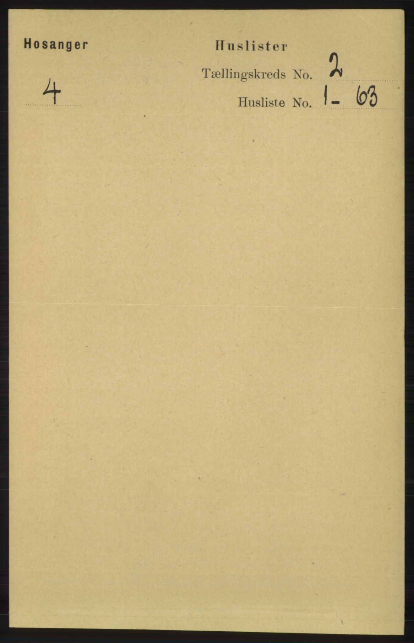 RA, 1891 census for 1253 Hosanger, 1891, p. 511