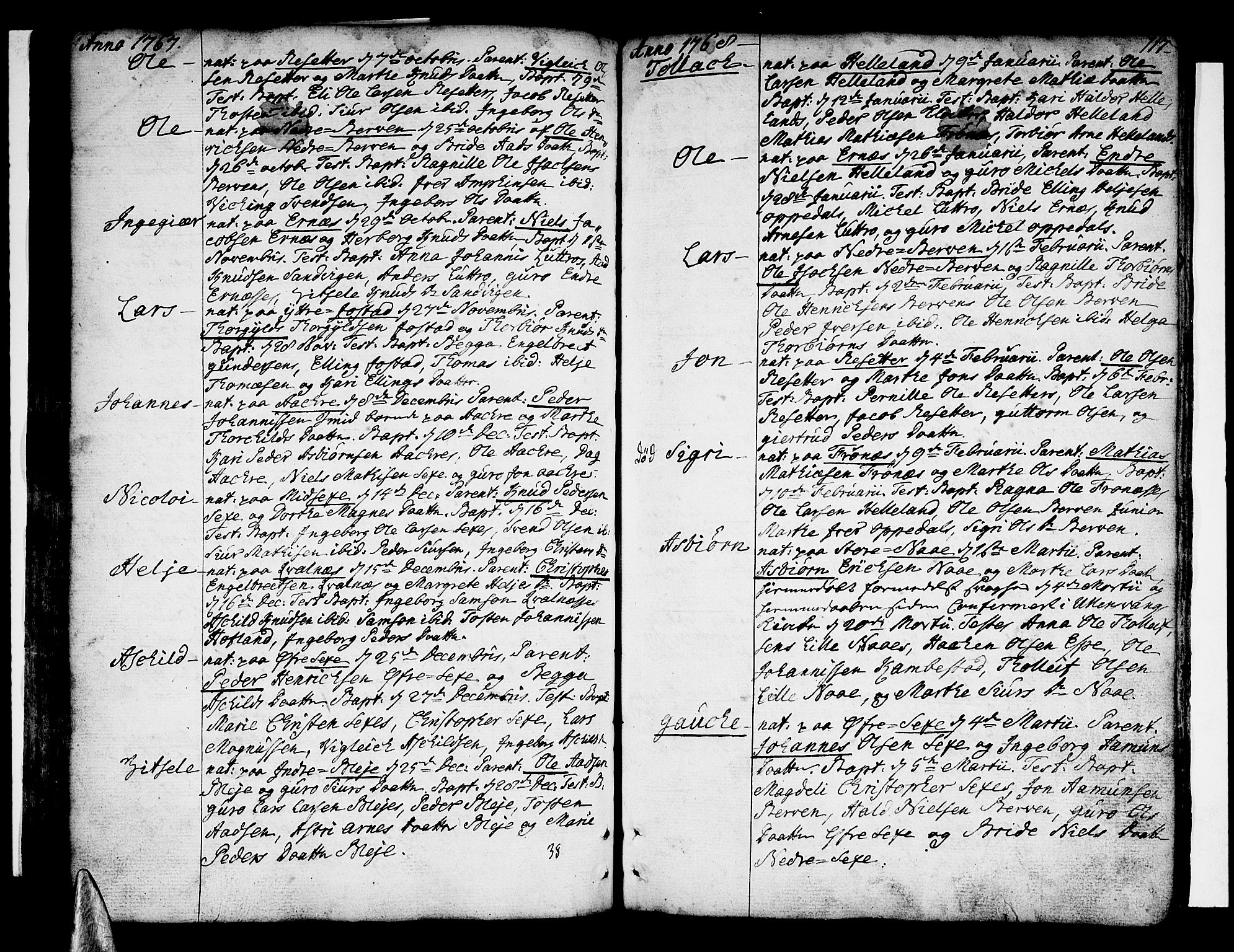 Ullensvang sokneprestembete, AV/SAB-A-78701/H/Haa: Parish register (official) no. A 6 /1, 1758-1788, p. 117