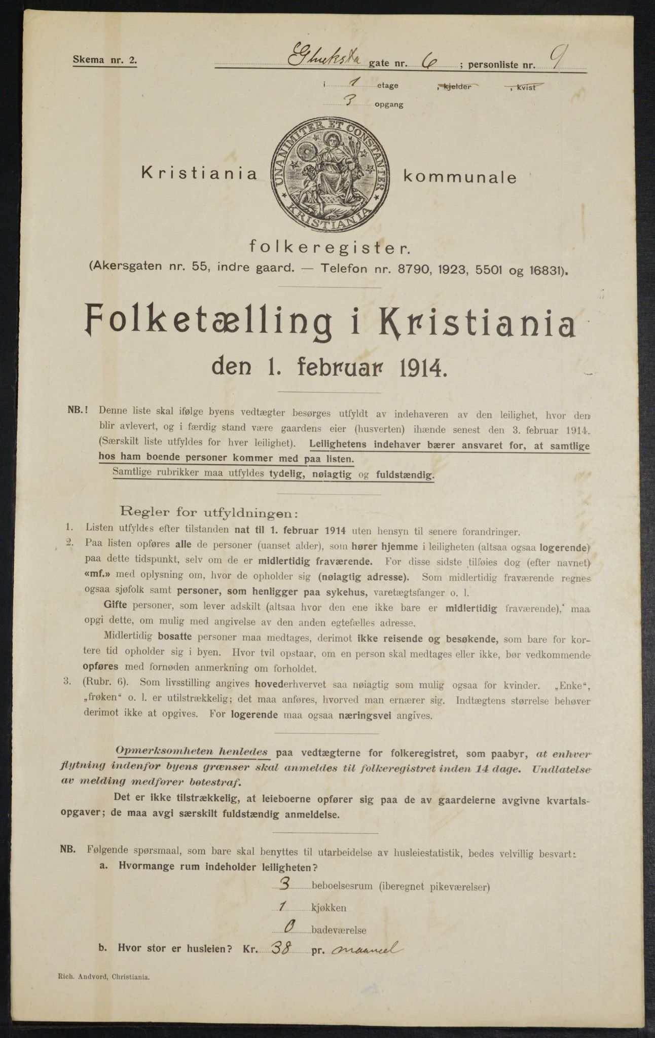 OBA, Municipal Census 1914 for Kristiania, 1914, p. 29652