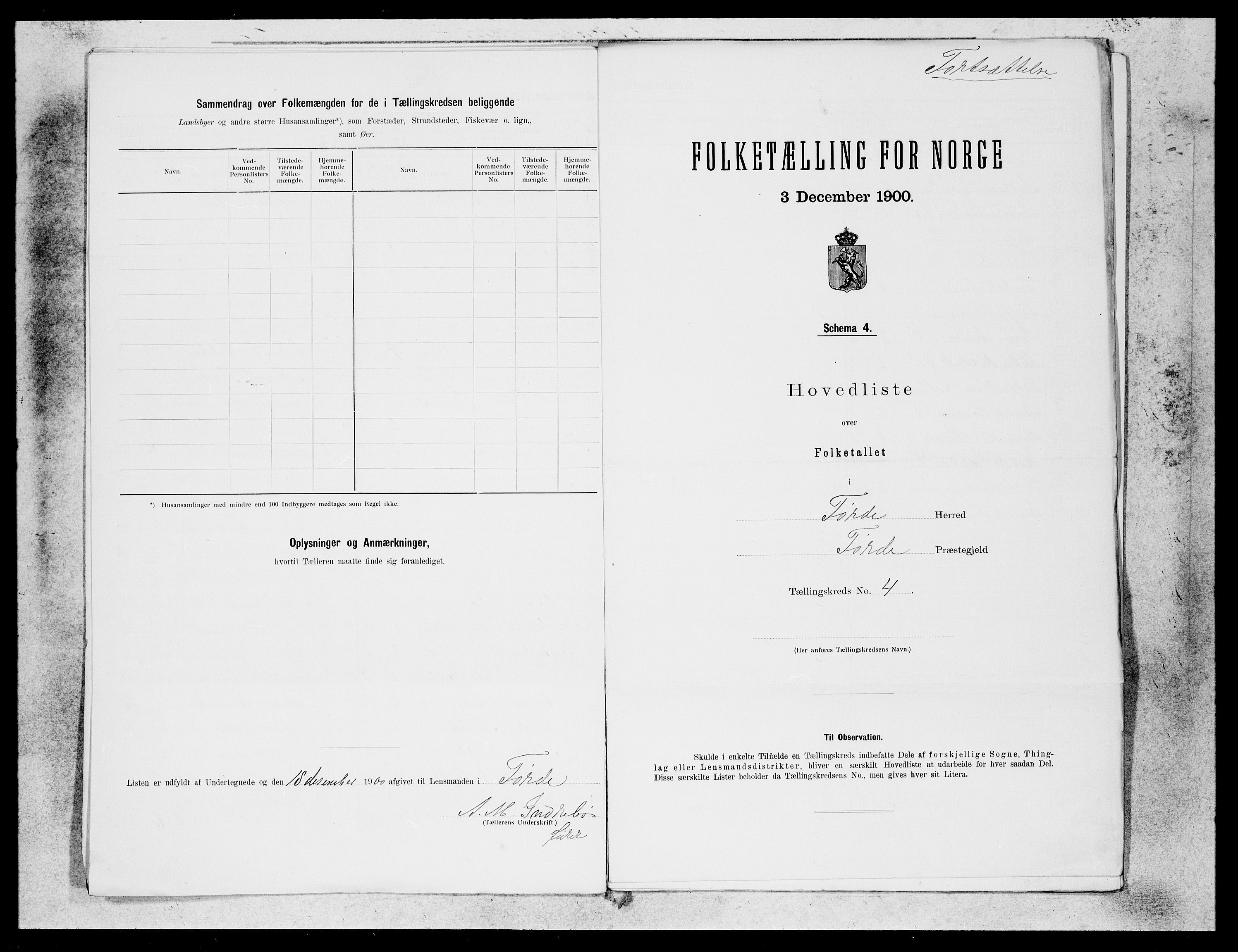 SAB, 1900 census for Førde, 1900, p. 9