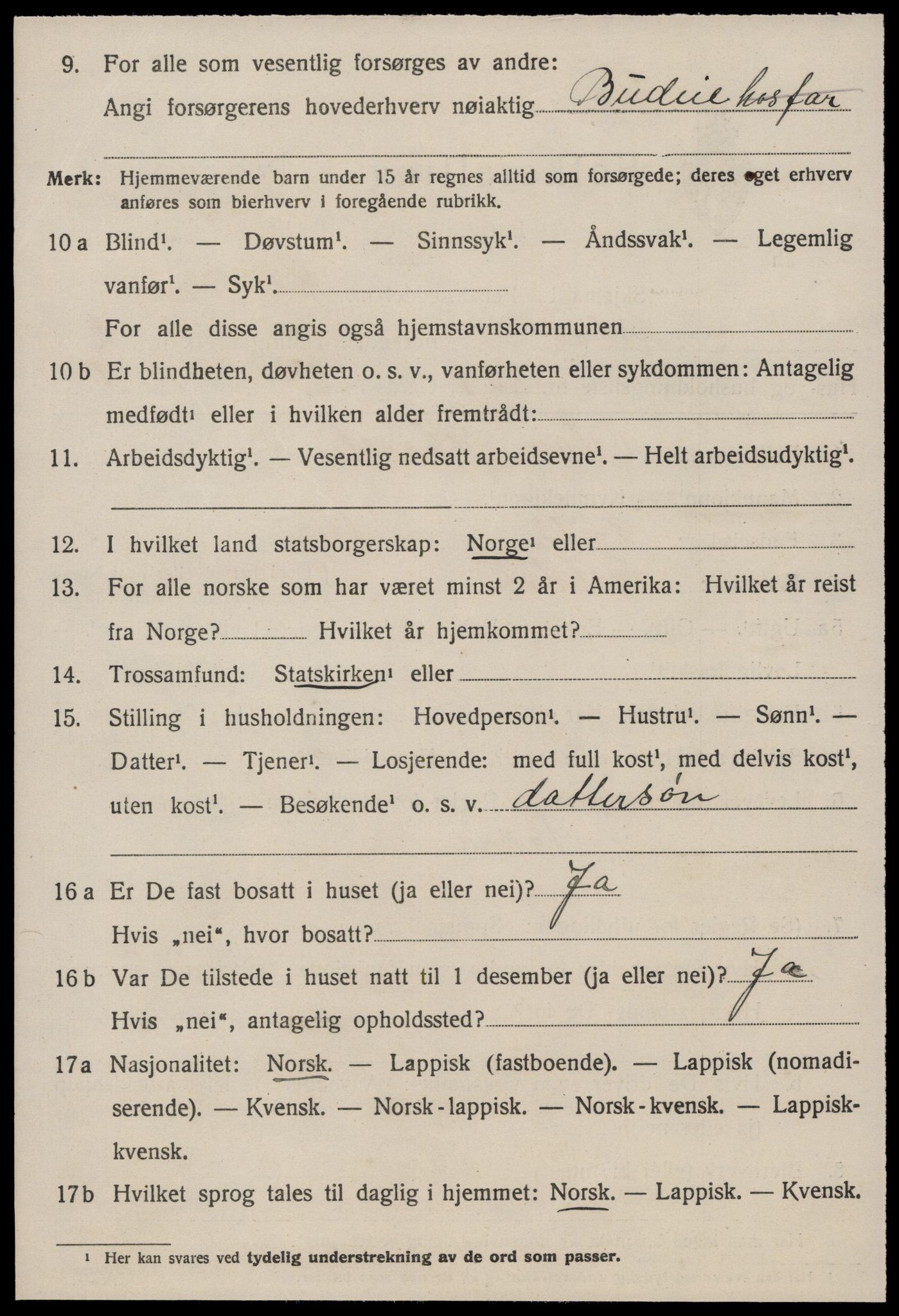 SAT, 1920 census for Orkdal, 1920, p. 3125