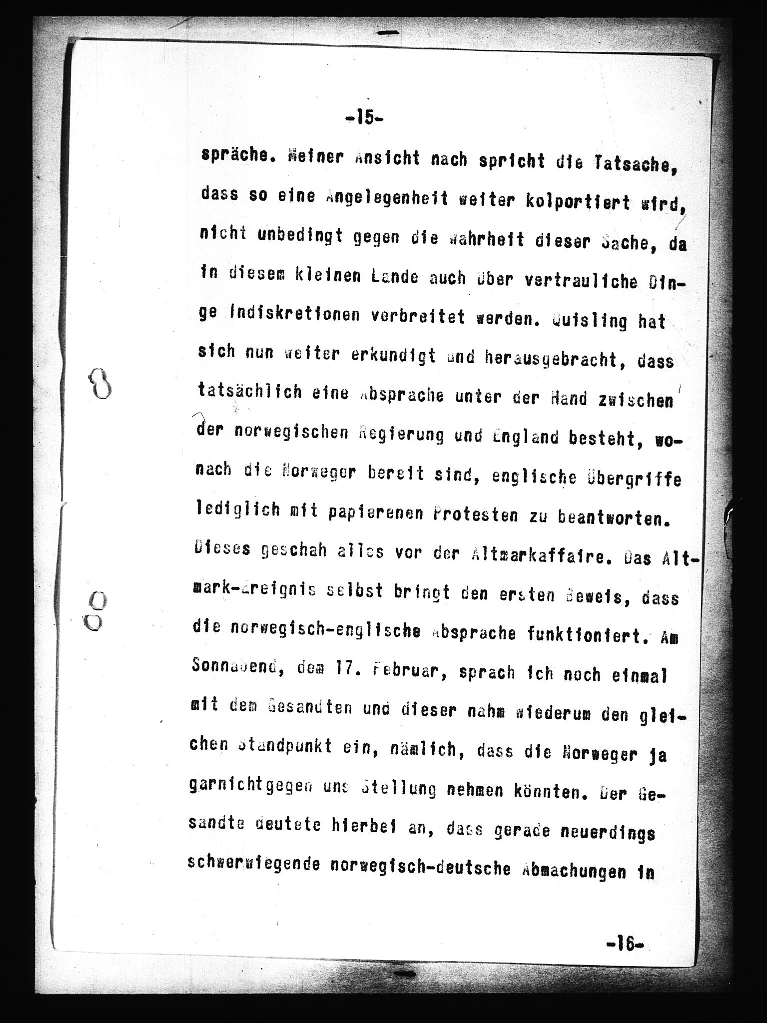 Documents Section, AV/RA-RAFA-2200/V/L0091: Amerikansk mikrofilm "Captured German Documents".
Box No. 953.  FKA jnr. 59/1955., 1935-1942, p. 534