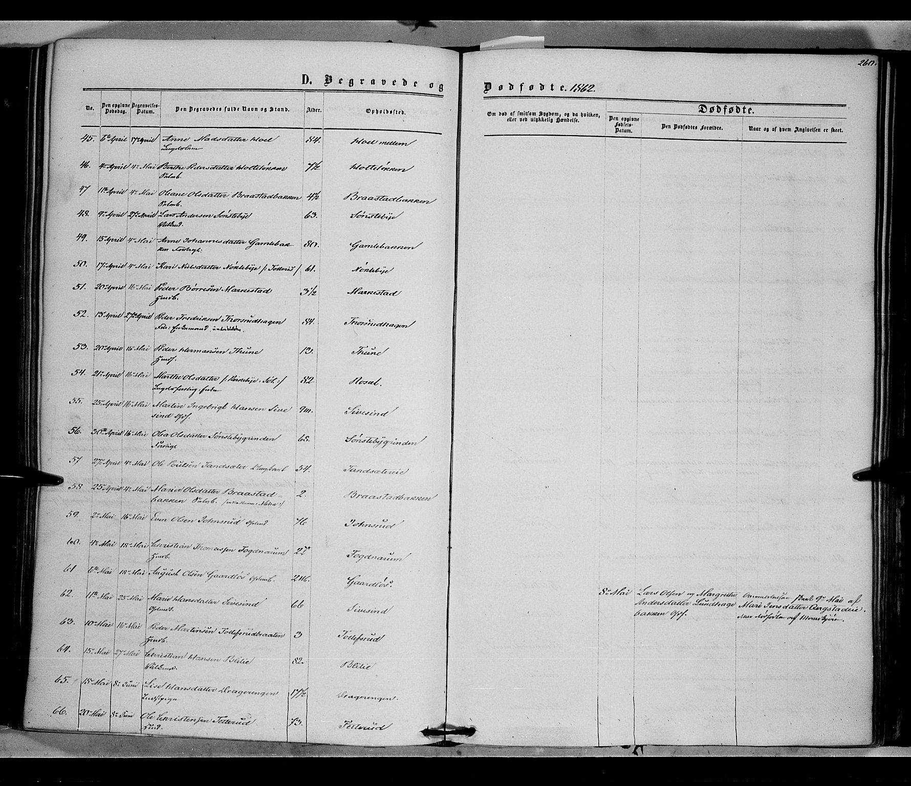 Vestre Toten prestekontor, AV/SAH-PREST-108/H/Ha/Haa/L0007: Parish register (official) no. 7, 1862-1869, p. 260