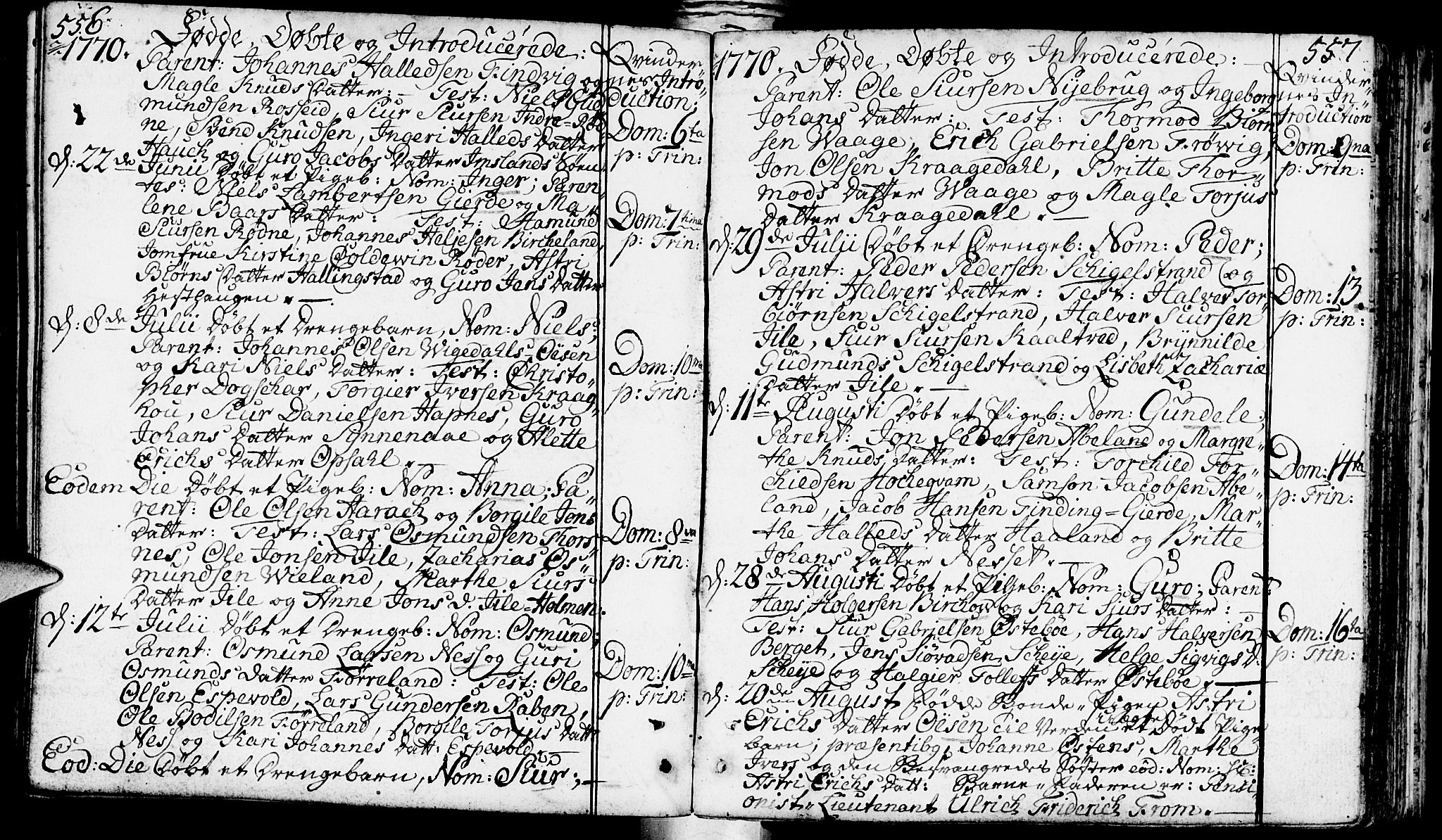 Vikedal sokneprestkontor, AV/SAST-A-101840/01/IV: Parish register (official) no. A 1, 1737-1778, p. 556-557