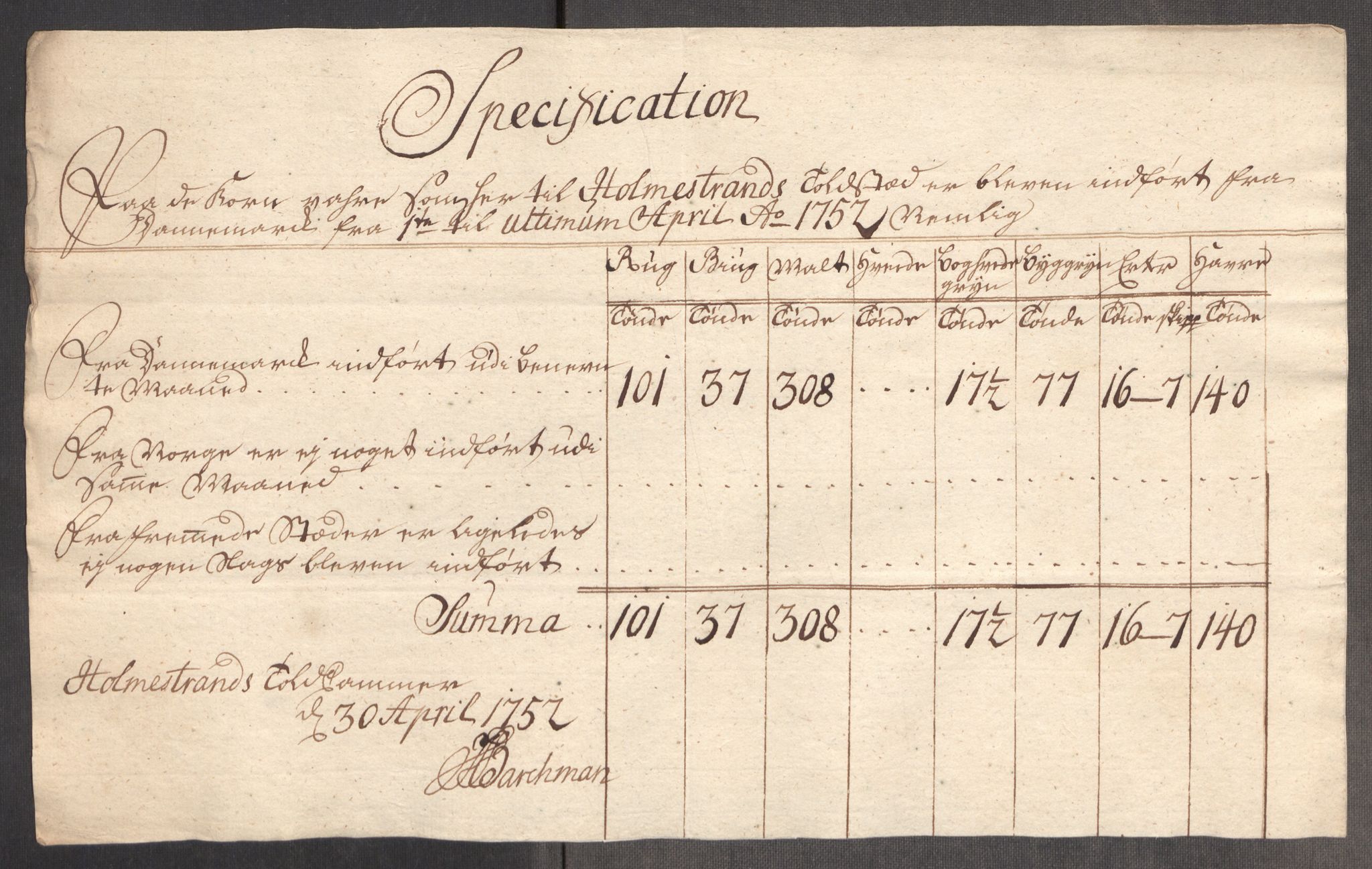 Rentekammeret inntil 1814, Realistisk ordnet avdeling, AV/RA-EA-4070/Oe/L0004: [Ø1]: Priskuranter, 1749-1752, p. 870