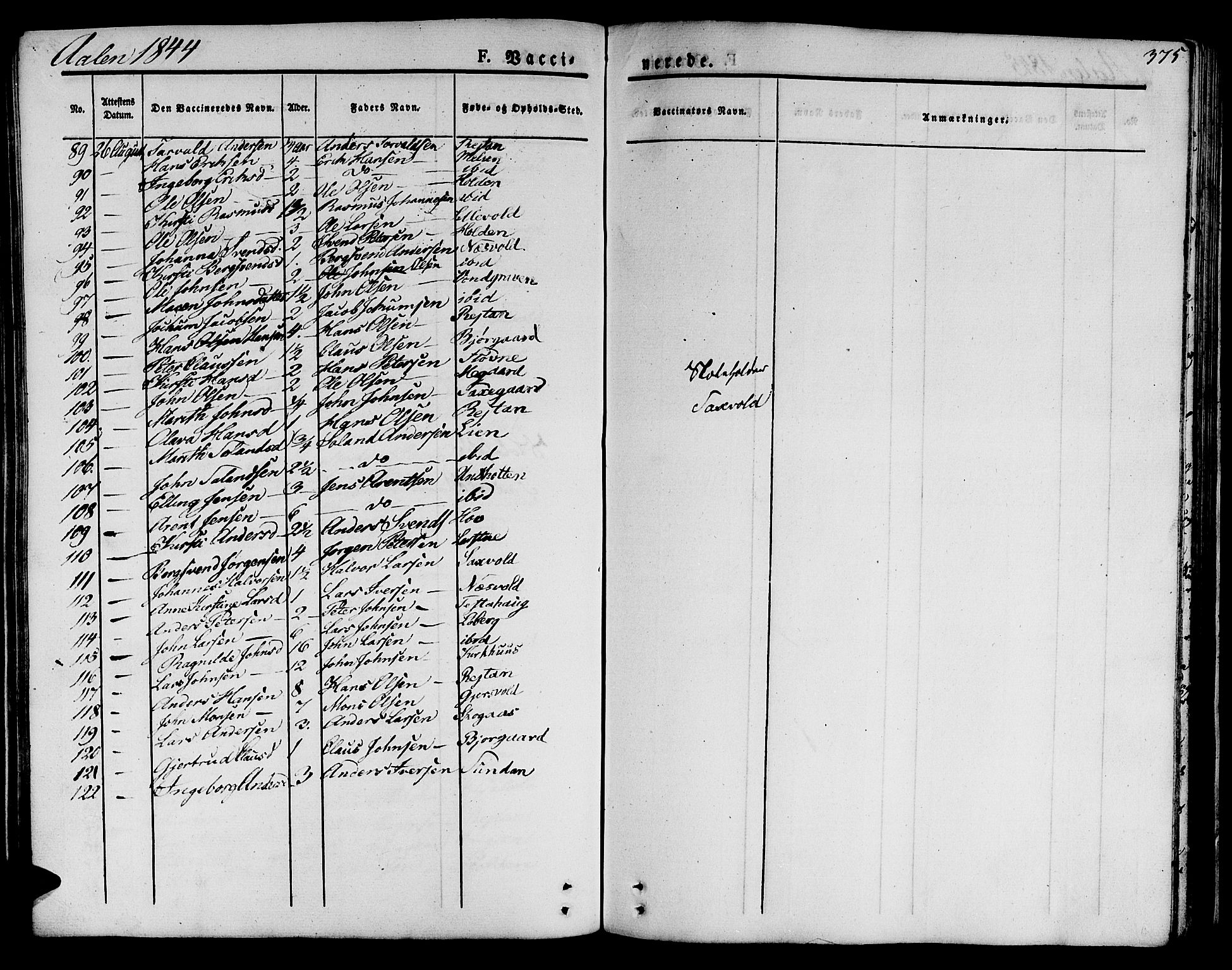 Ministerialprotokoller, klokkerbøker og fødselsregistre - Sør-Trøndelag, AV/SAT-A-1456/685/L0962: Parish register (official) no. 685A05 /3, 1829-1845, p. 375