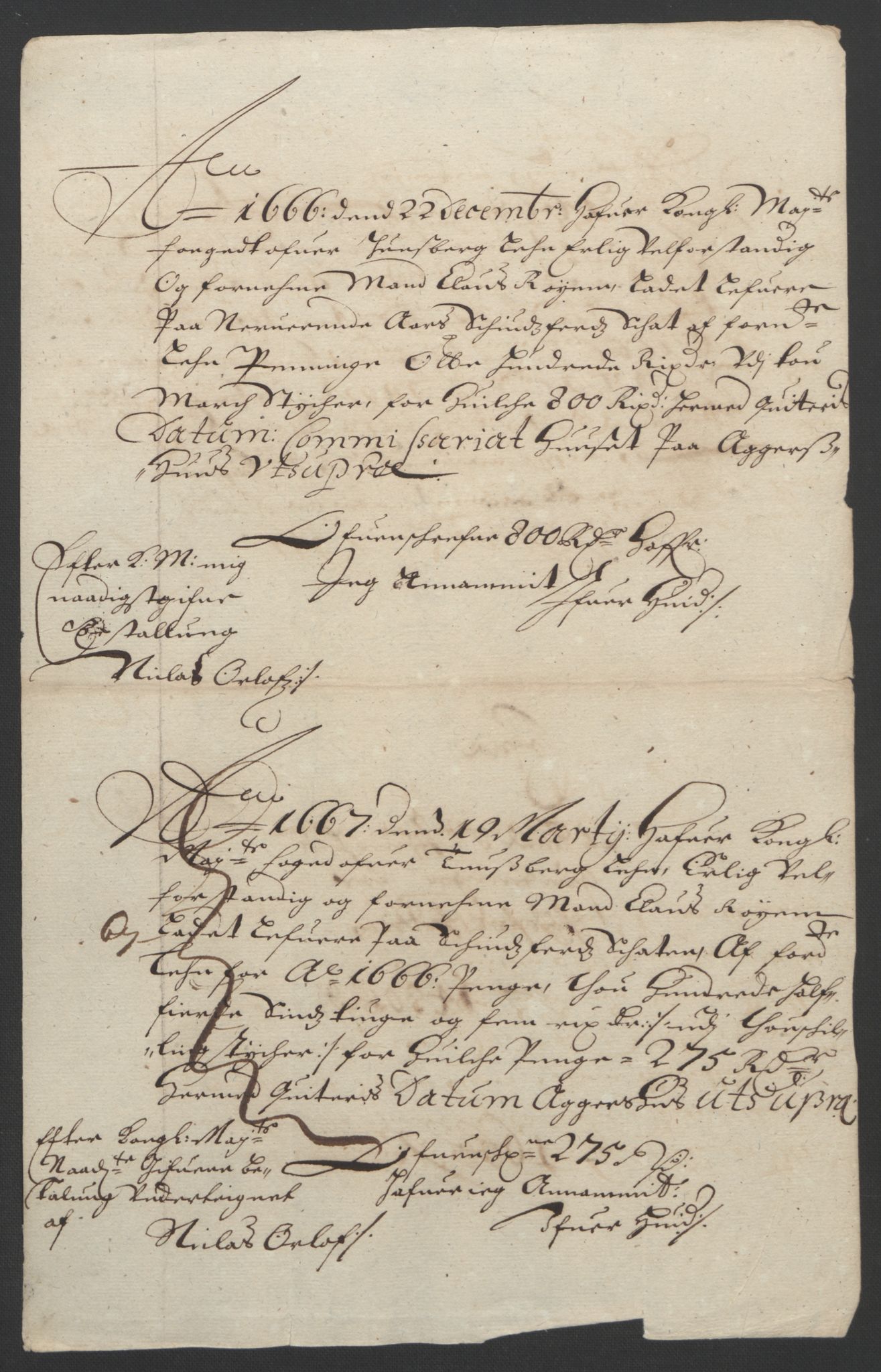 Rentekammeret inntil 1814, Reviderte regnskaper, Fogderegnskap, AV/RA-EA-4092/R32/L1842: Fogderegnskap Jarlsberg grevskap, 1664-1673, p. 77