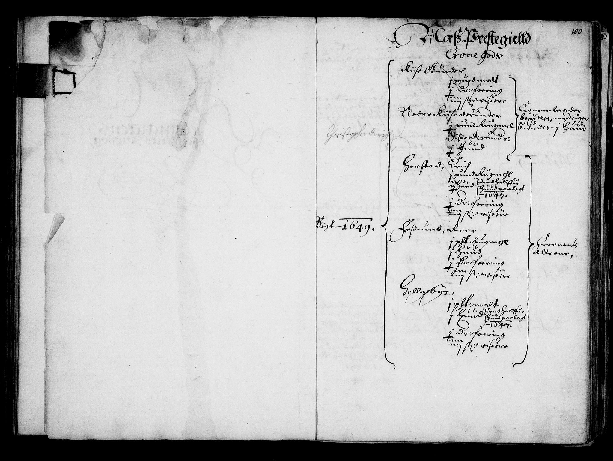 Rentekammeret inntil 1814, Realistisk ordnet avdeling, RA/EA-4070/N/Na/L0001: [XI f]: Akershus stifts jordebok, 1652, p. 99b-100a