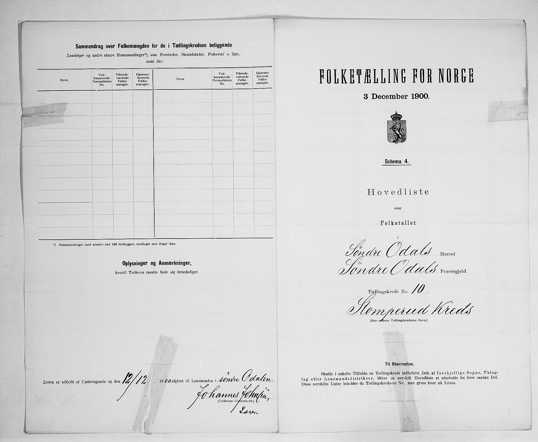 SAH, 1900 census for Sør-Odal, 1900, p. 42