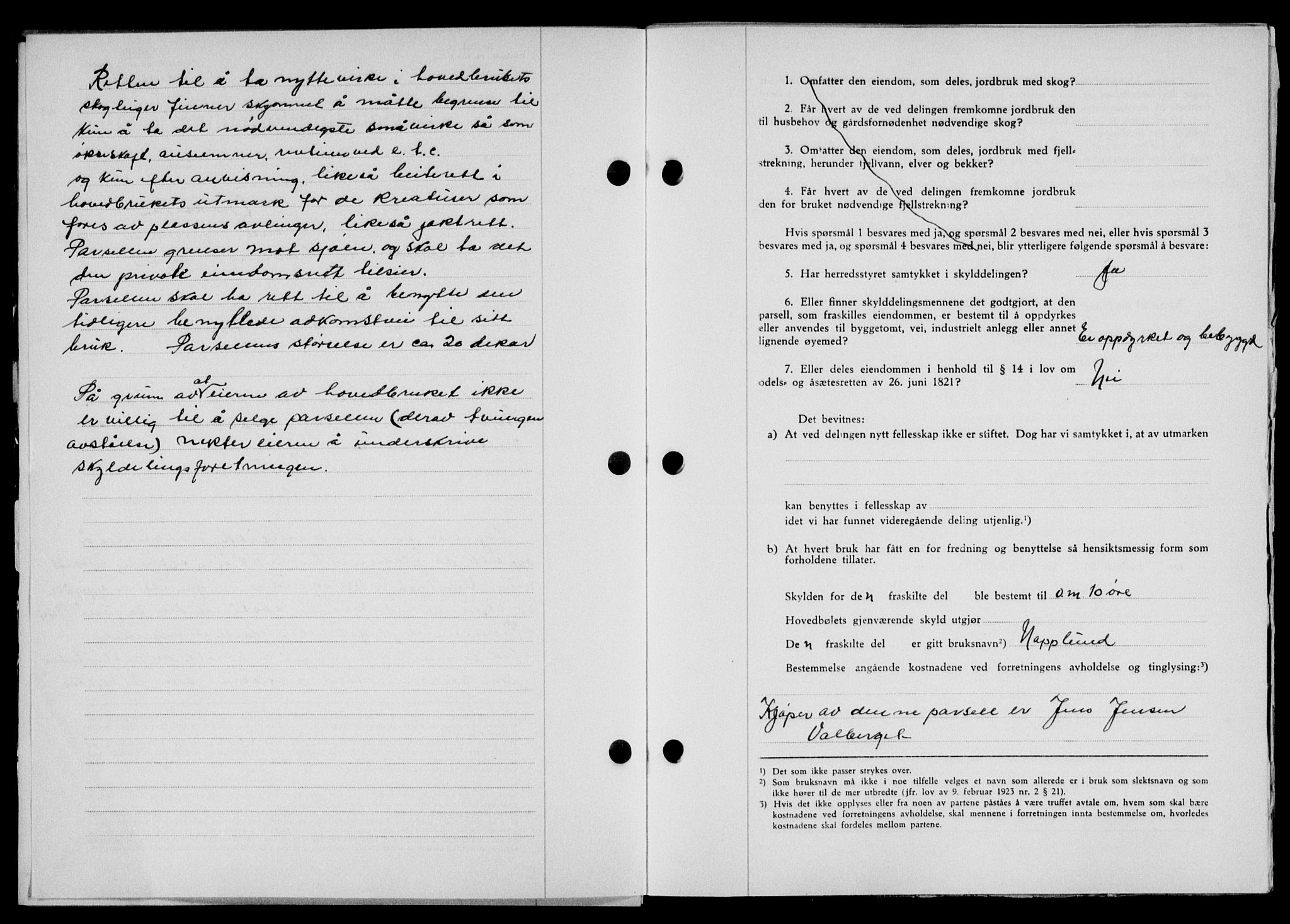 Lofoten sorenskriveri, SAT/A-0017/1/2/2C/L0012a: Mortgage book no. 12a, 1943-1944, Diary no: : 1186/1944