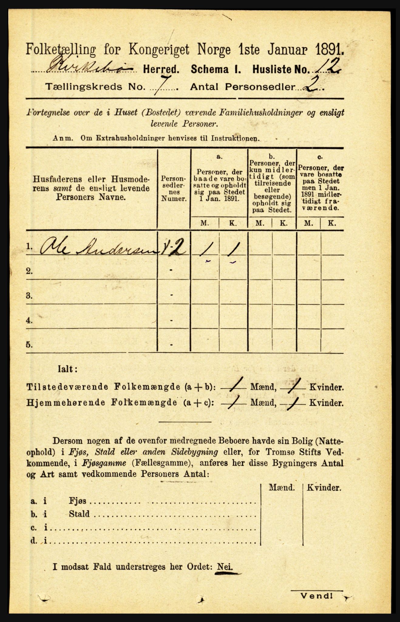 RA, 1891 census for 1416 Kyrkjebø, 1891, p. 1817
