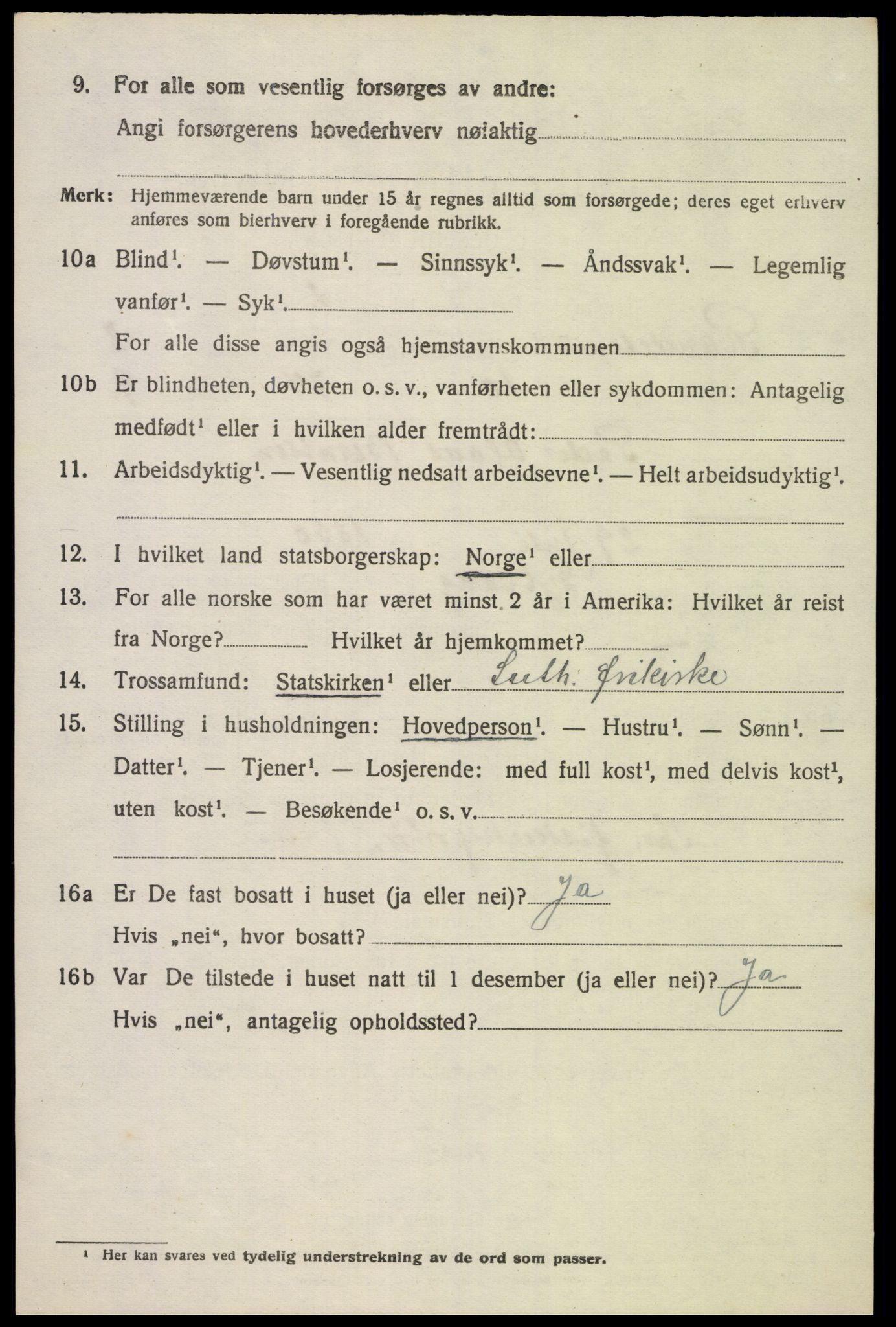 SAK, 1920 census for Randesund, 1920, p. 1175