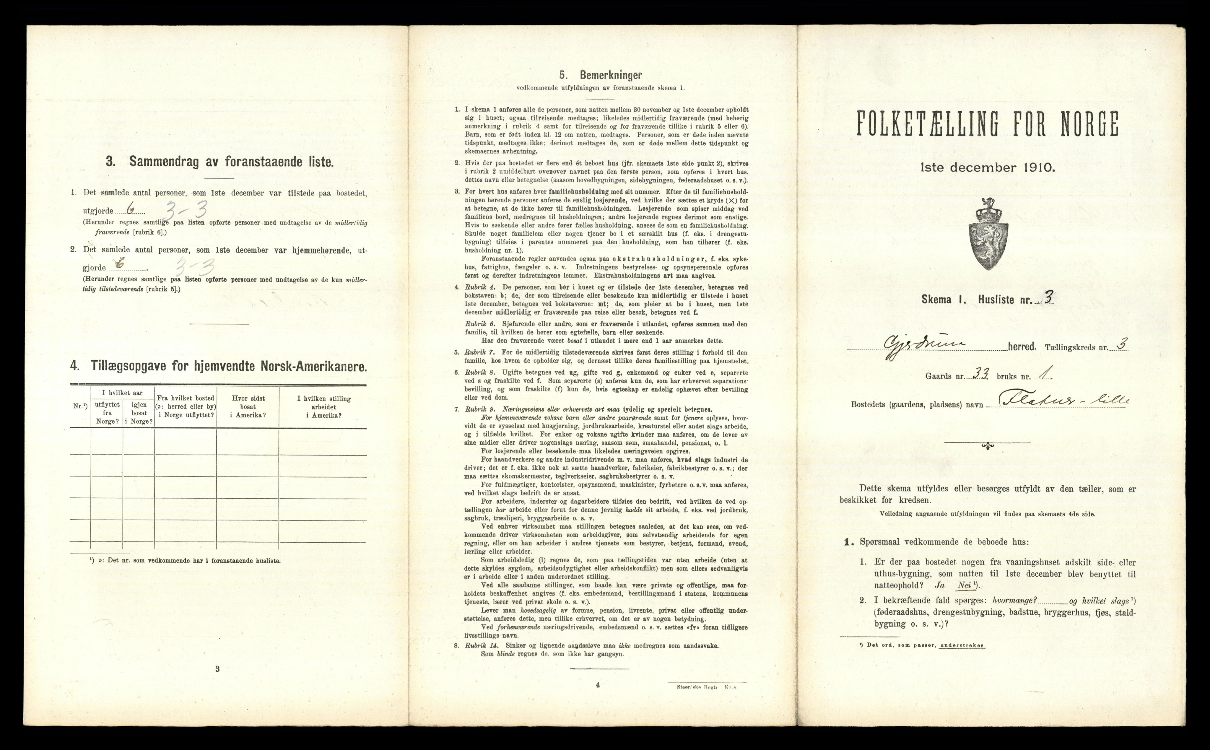 RA, 1910 census for Gjerdrum, 1910, p. 369