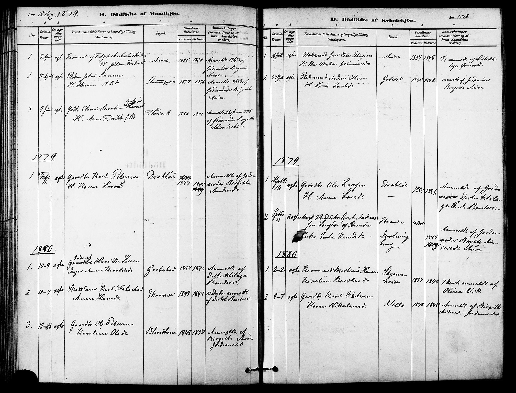 Ministerialprotokoller, klokkerbøker og fødselsregistre - Møre og Romsdal, AV/SAT-A-1454/523/L0334: Parish register (official) no. 523A01, 1878-1891