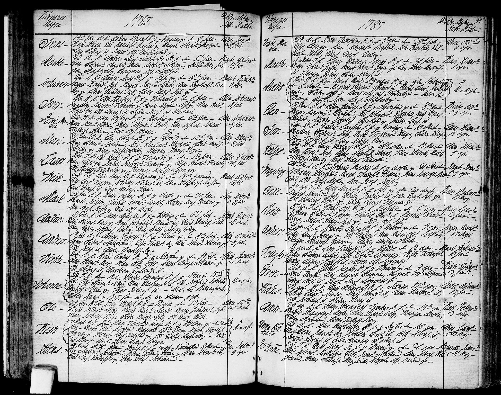 Asker prestekontor Kirkebøker, SAO/A-10256a/F/Fa/L0003: Parish register (official) no. I 3, 1767-1807, p. 94