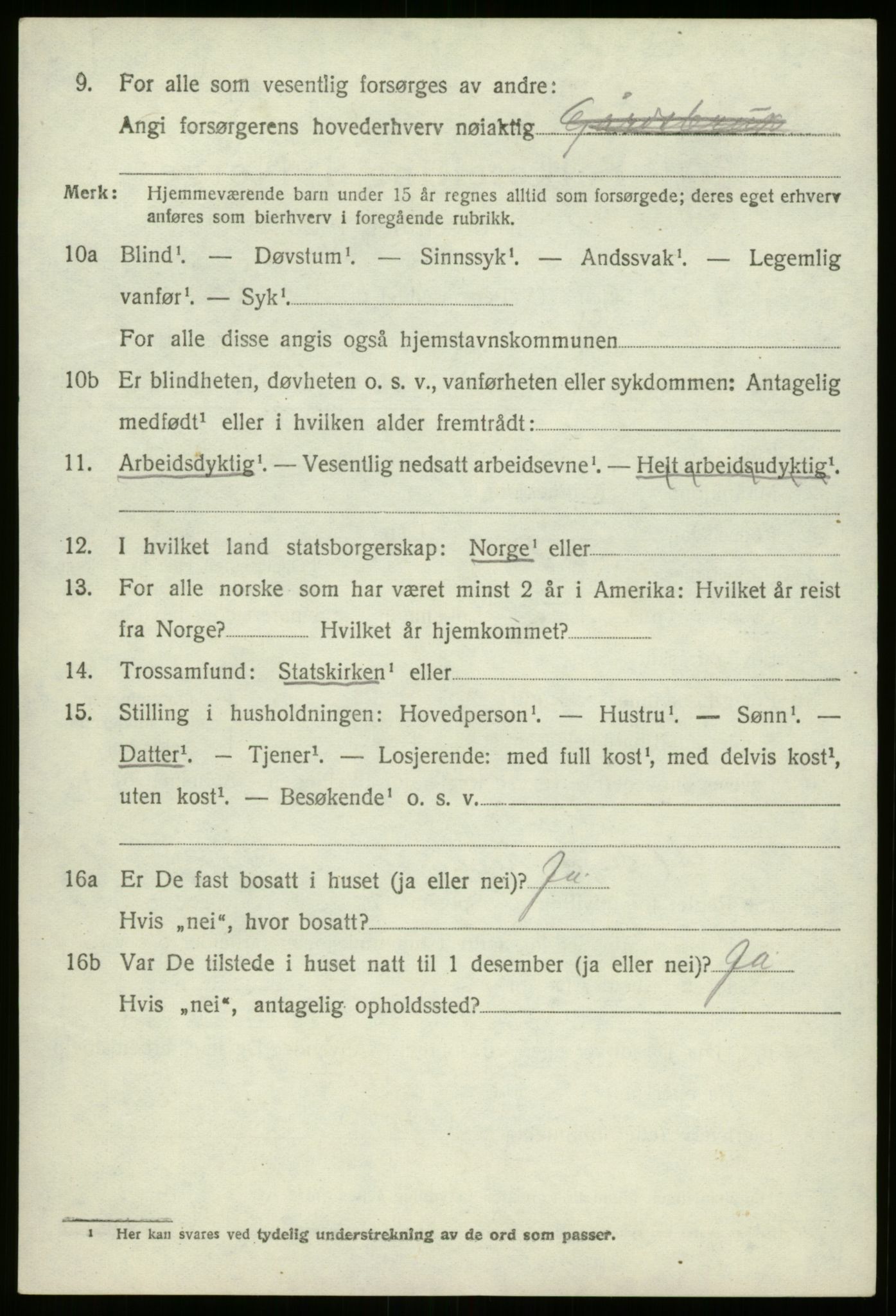 SAB, 1920 census for Gloppen, 1920, p. 6323