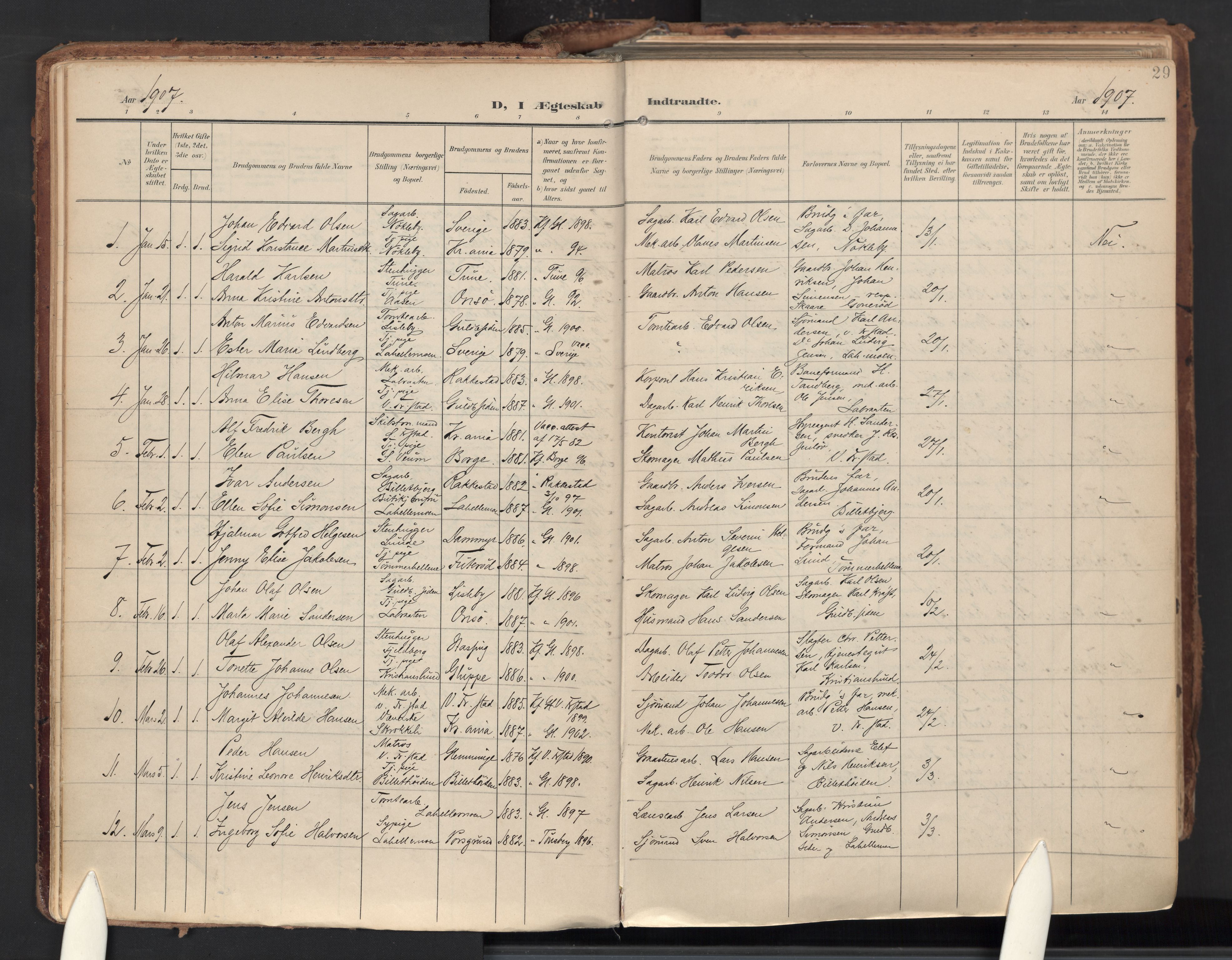 Glemmen prestekontor Kirkebøker, AV/SAO-A-10908/F/Fa/L0016: Parish register (official) no. 16, 1903-1937, p. 29