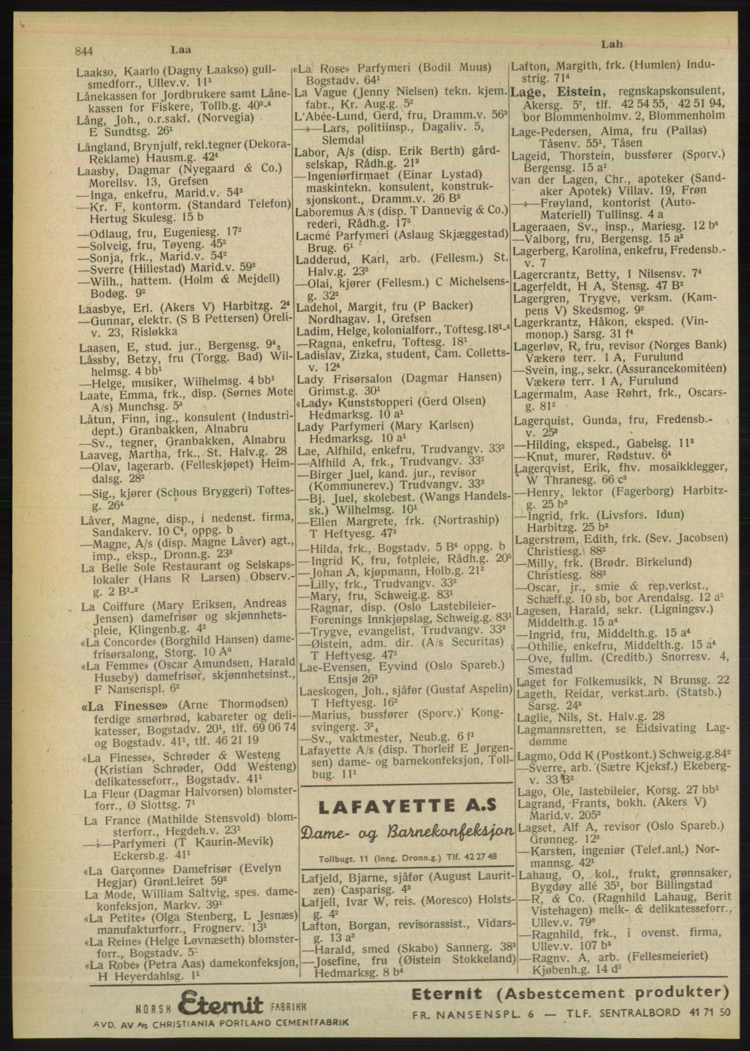 Kristiania/Oslo adressebok, PUBL/-, 1949, p. 844