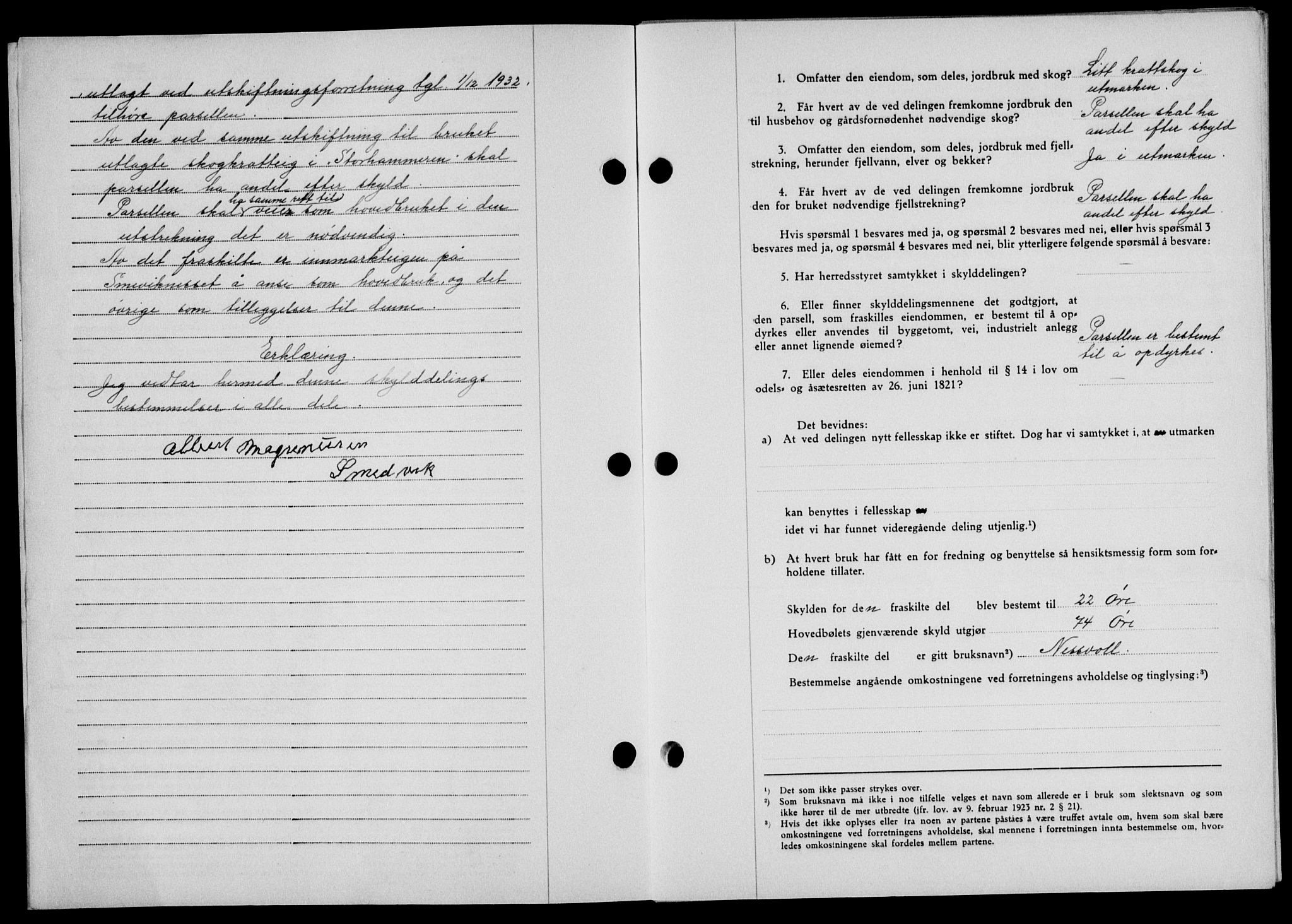 Lofoten sorenskriveri, SAT/A-0017/1/2/2C/L0008a: Mortgage book no. 8a, 1940-1941, Diary no: : 1277/1941