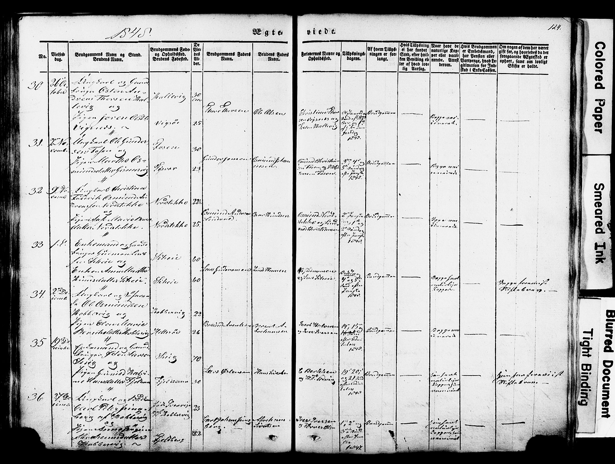 Avaldsnes sokneprestkontor, AV/SAST-A -101851/H/Ha/Haa/L0007: Parish register (official) no. A 7, 1841-1853, p. 124