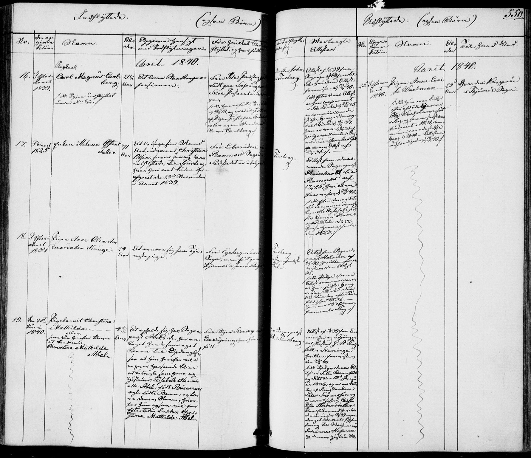 Tønsberg kirkebøker, AV/SAKO-A-330/F/Fa/L0006: Parish register (official) no. I 6, 1836-1844, p. 550