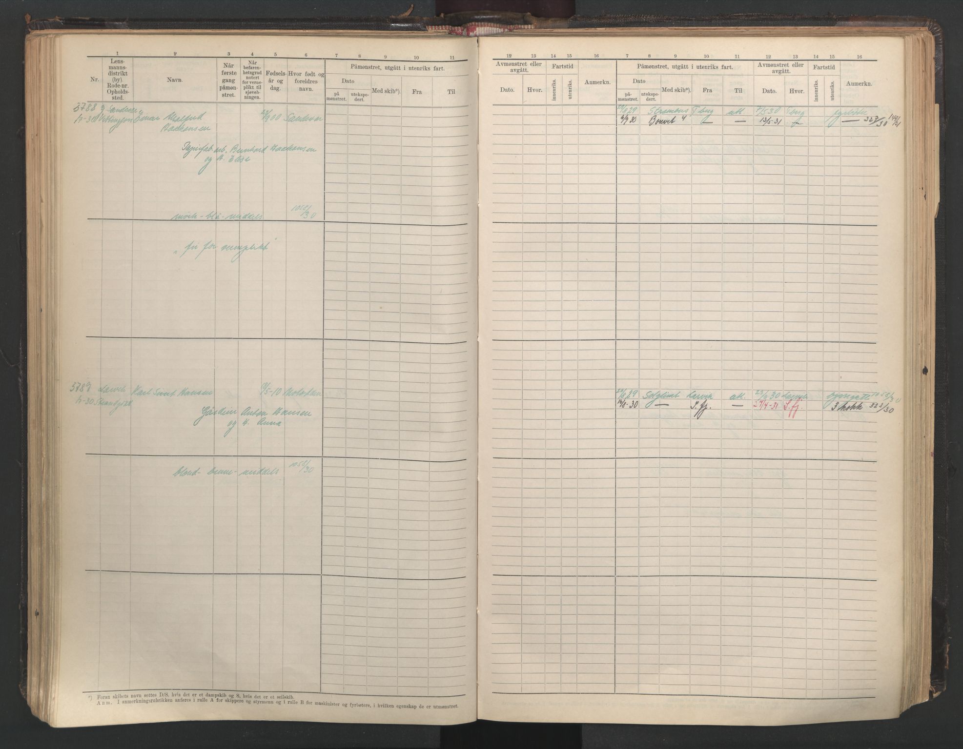 Larvik innrulleringskontor, AV/SAKO-A-787/F/Fc/L0013: Hovedrulle, 1926-1946, p. 197