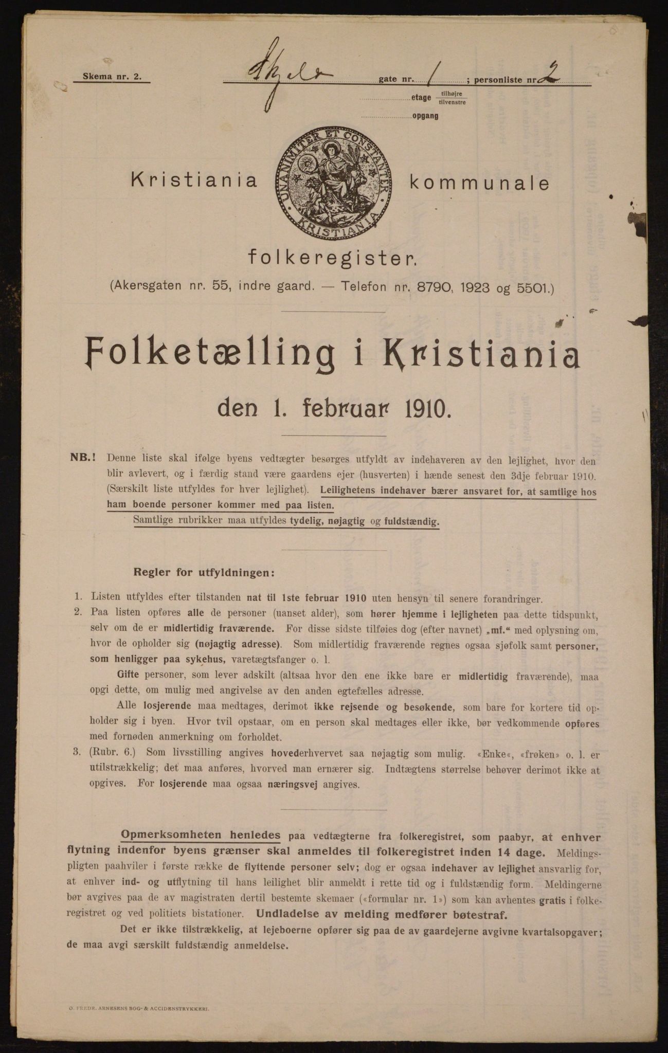 OBA, Municipal Census 1910 for Kristiania, 1910, p. 91719