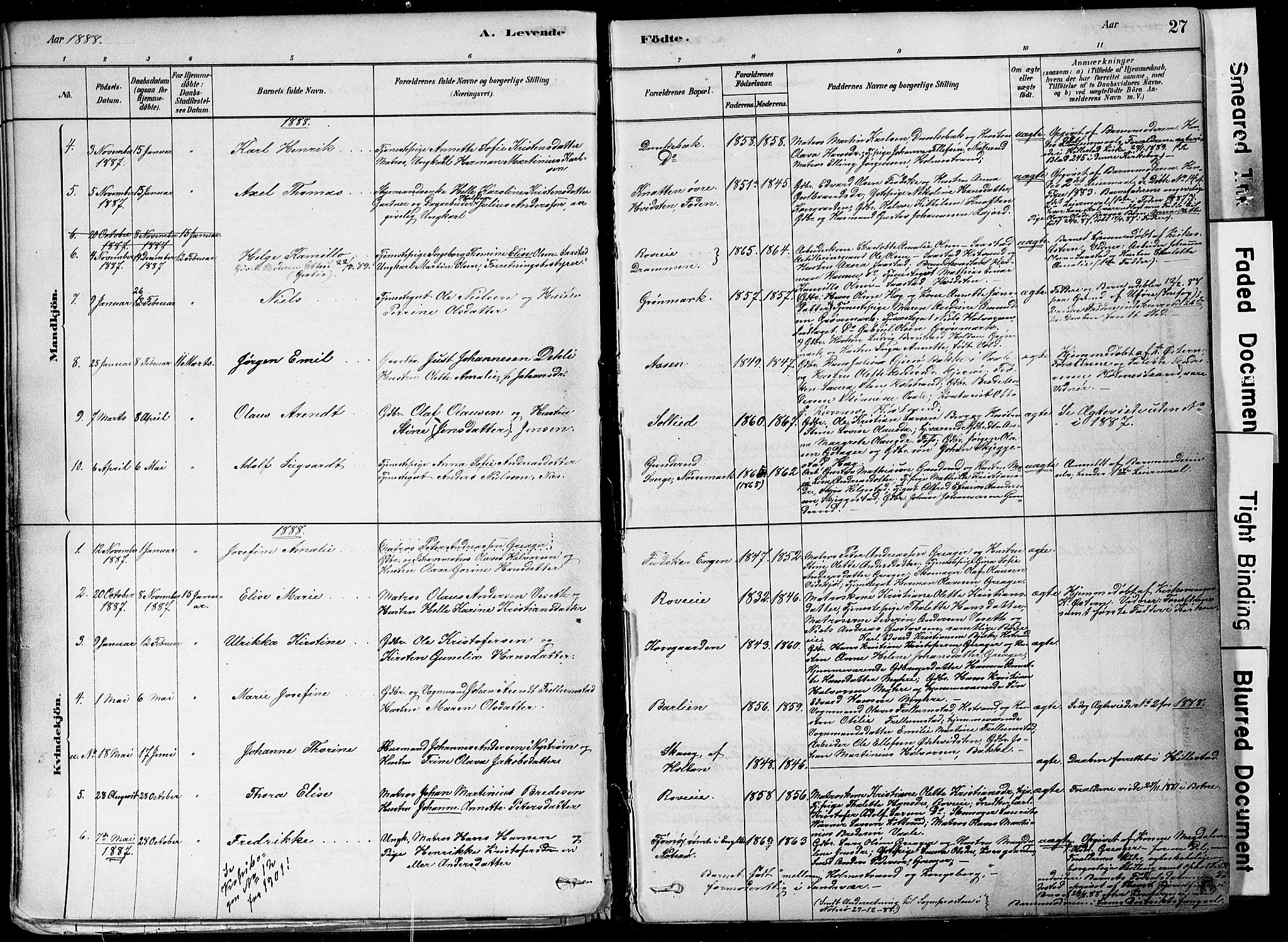 Botne kirkebøker, SAKO/A-340/F/Fa/L0007: Parish register (official) no. I 7, 1878-1910, p. 27