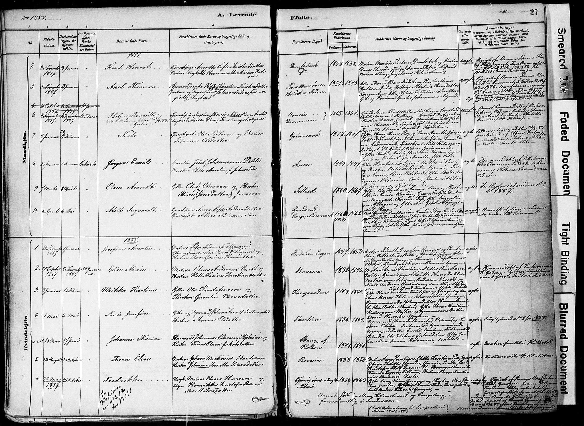 Botne kirkebøker, AV/SAKO-A-340/F/Fa/L0007: Parish register (official) no. I 7, 1878-1910, p. 27