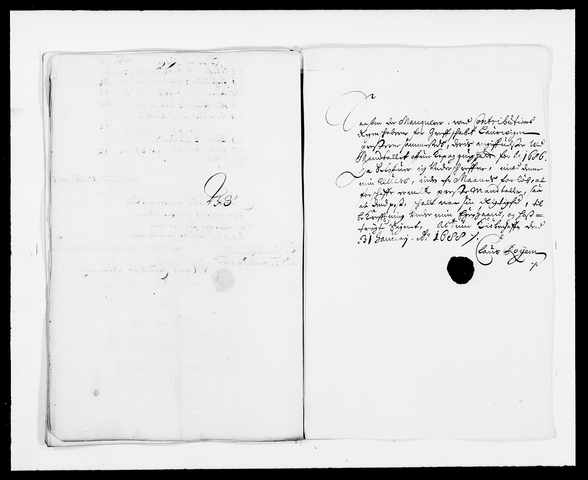 Rentekammeret inntil 1814, Reviderte regnskaper, Fogderegnskap, RA/EA-4092/R33/L1970: Fogderegnskap Larvik grevskap, 1675-1687, p. 256
