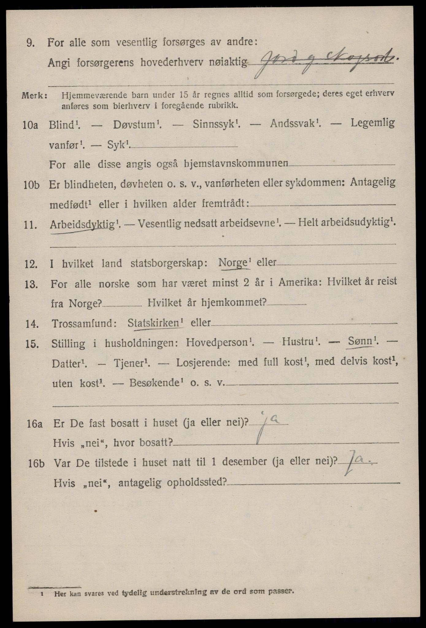 SAKO, 1920 census for Seljord, 1920, p. 2369