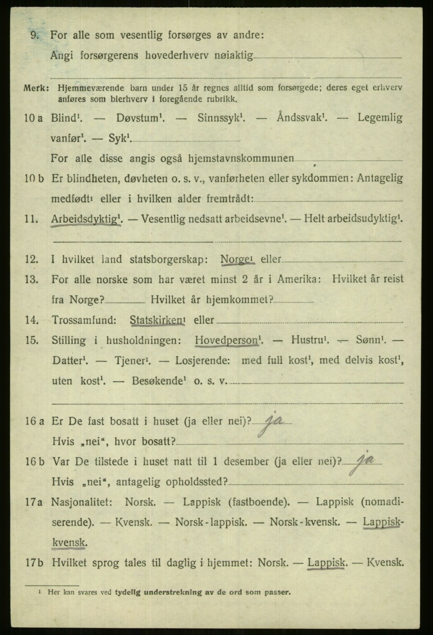 SATØ, 1920 census for Lyngen, 1920, p. 3508