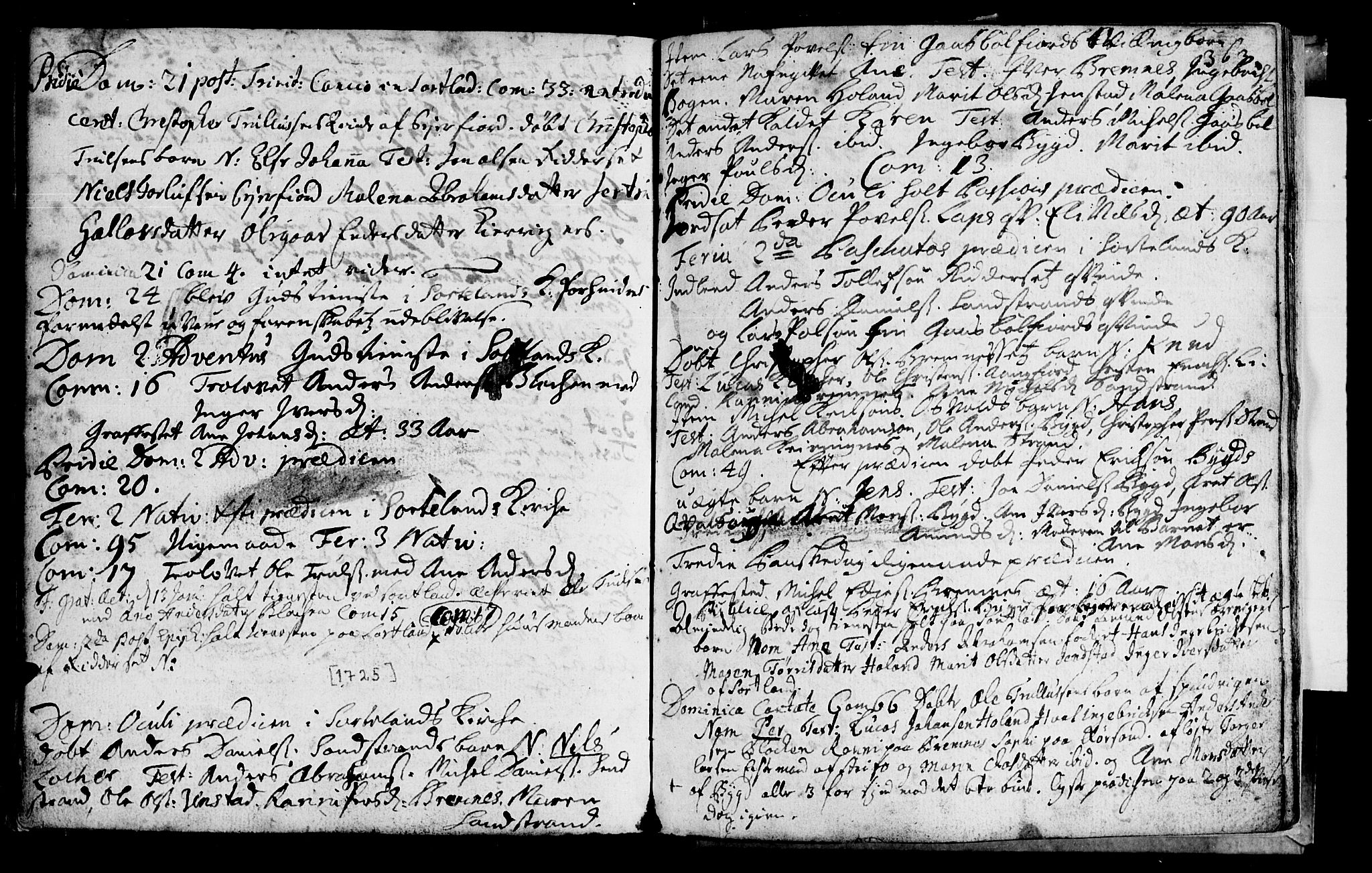 Ministerialprotokoller, klokkerbøker og fødselsregistre - Nordland, AV/SAT-A-1459/888/L1231: Parish register (official) no. 888A01 /2, 1704-1729, p. 363