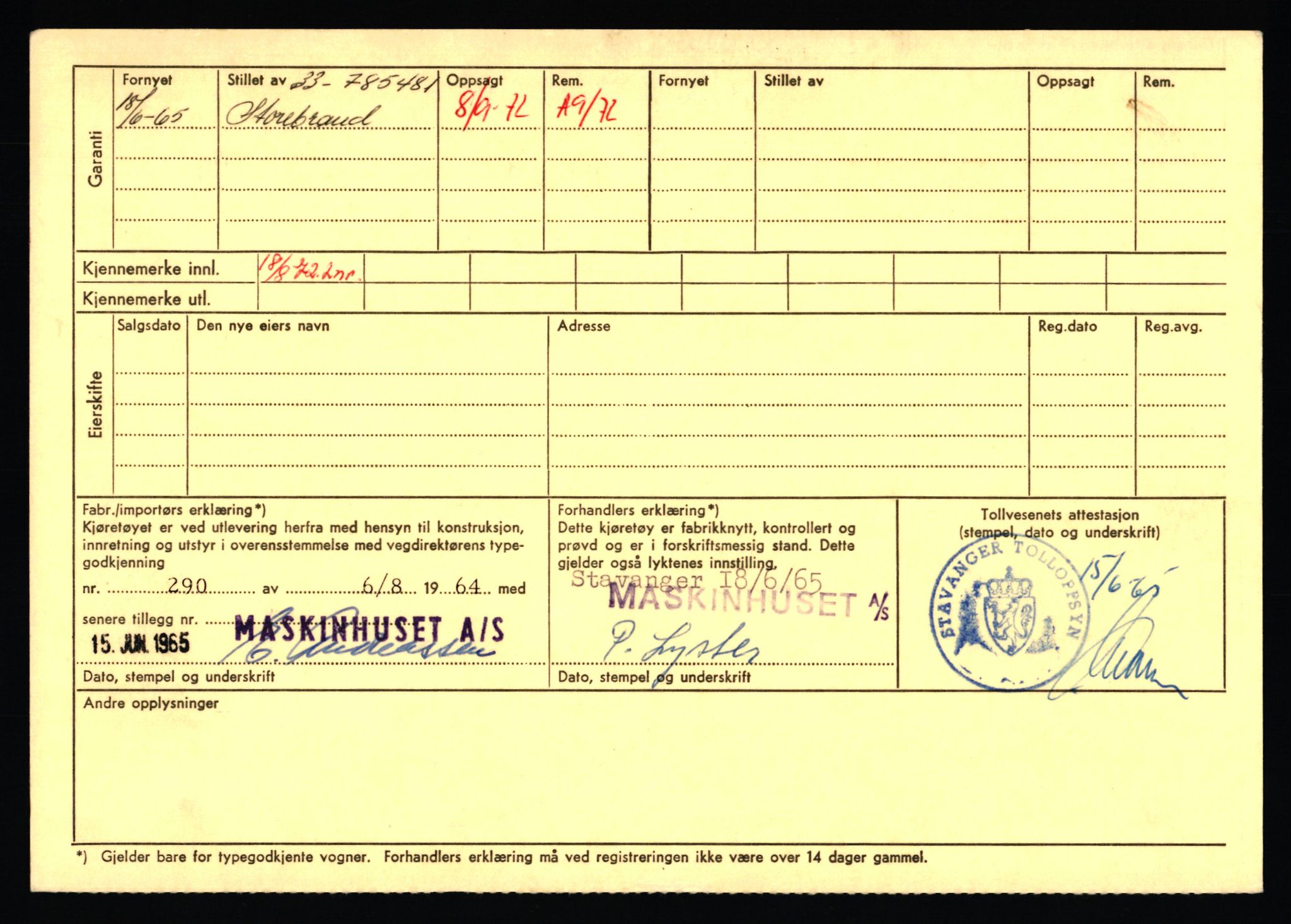 Stavanger trafikkstasjon, SAST/A-101942/0/F/L0072: L-82200 - L-84099, 1930-1971, p. 1954