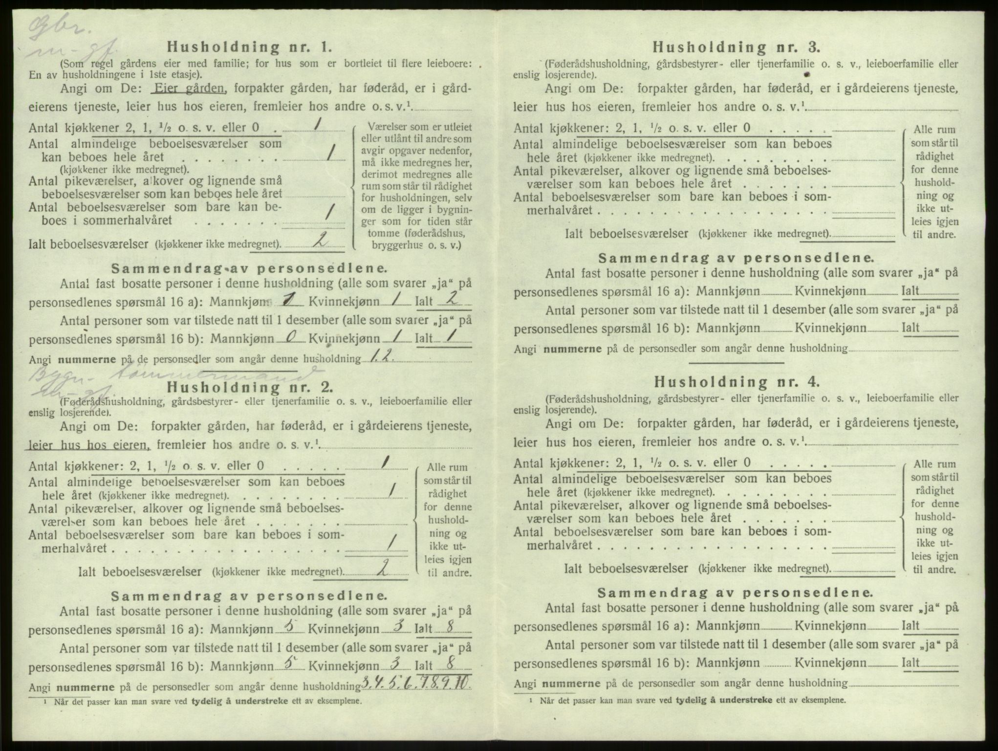 SAB, 1920 census for Kinn, 1920, p. 338