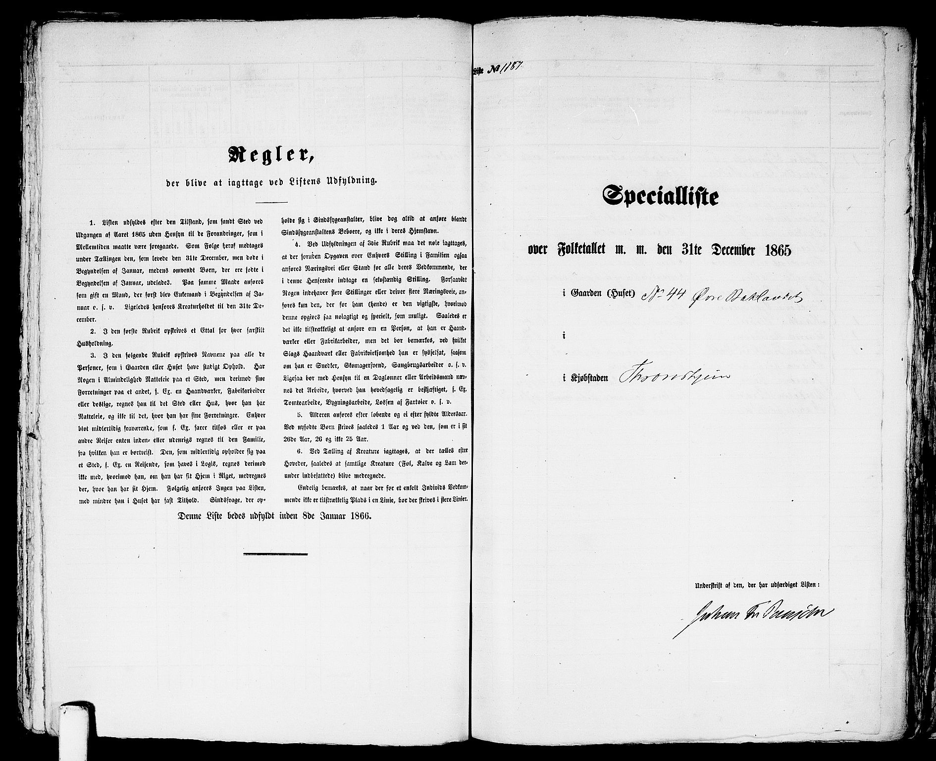 RA, 1865 census for Trondheim, 1865, p. 2468