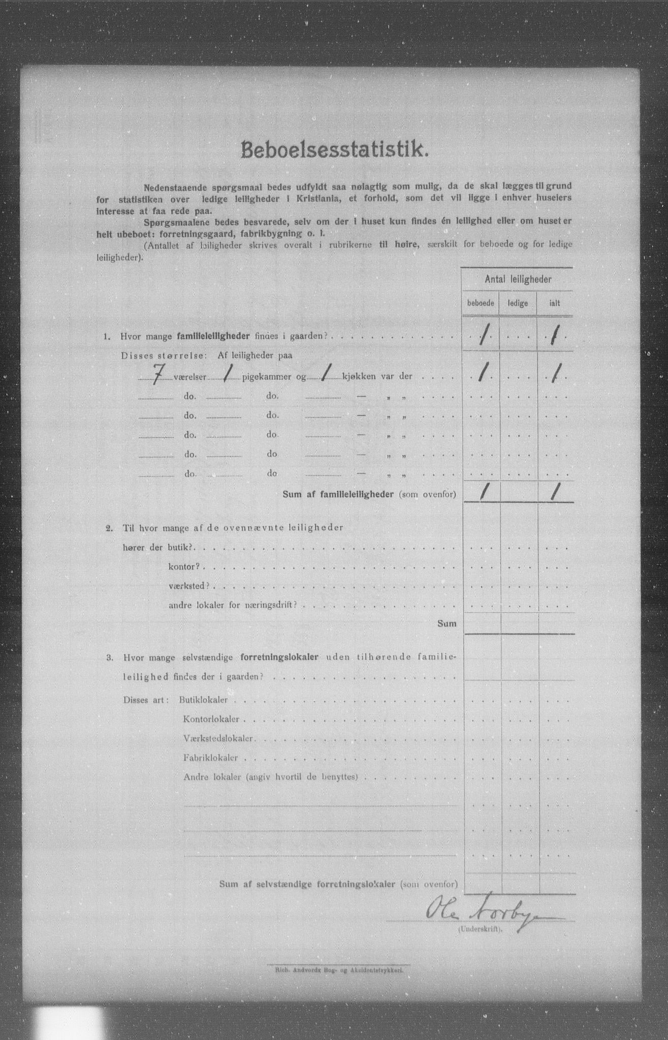 OBA, Municipal Census 1904 for Kristiania, 1904, p. 4706