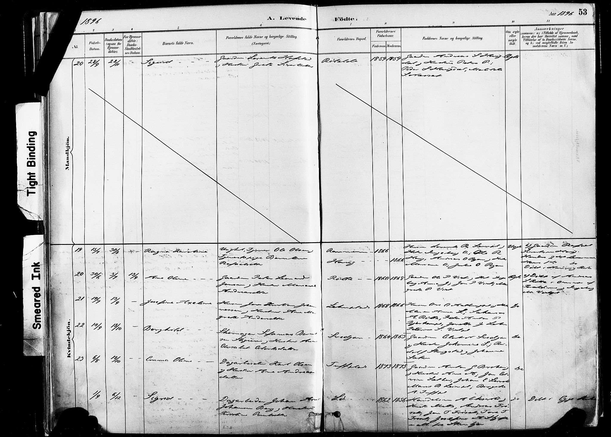 Ministerialprotokoller, klokkerbøker og fødselsregistre - Nord-Trøndelag, SAT/A-1458/735/L0351: Parish register (official) no. 735A10, 1884-1908, p. 53