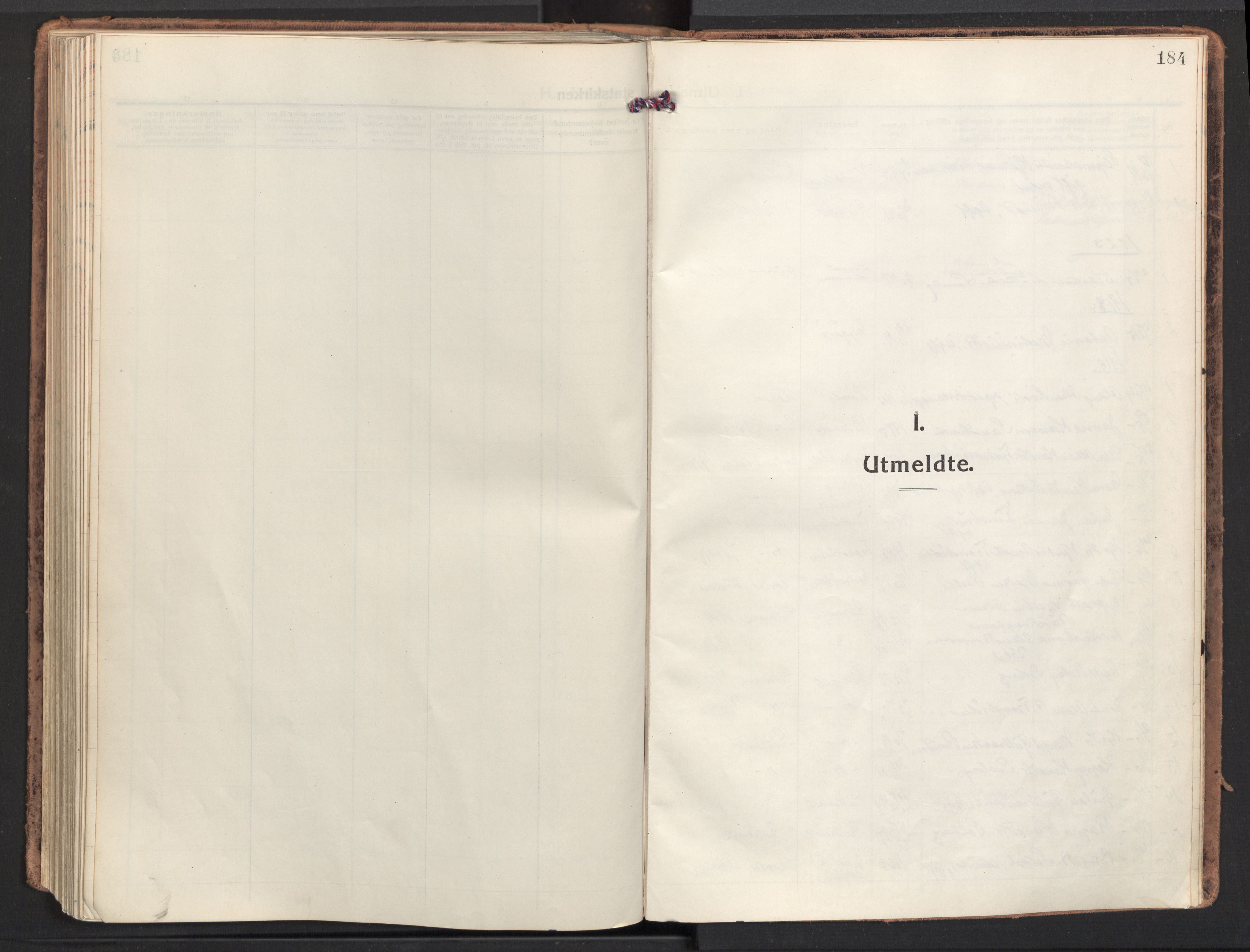 Eidsvoll prestekontor Kirkebøker, SAO/A-10888/F/Fa: Parish register (official) no. I 9, 1918-1935, p. 184