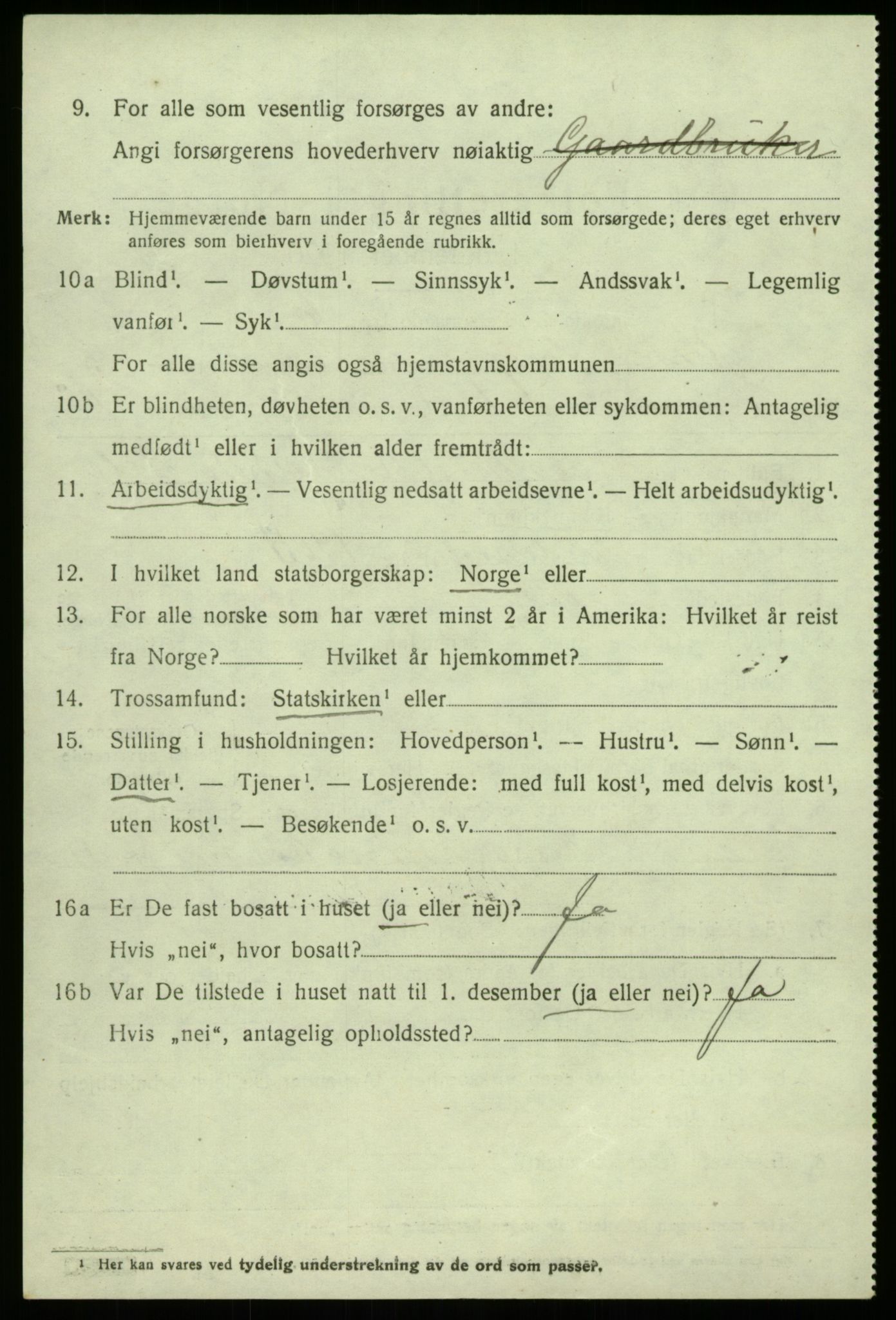 SAB, 1920 census for Vik, 1920, p. 7732